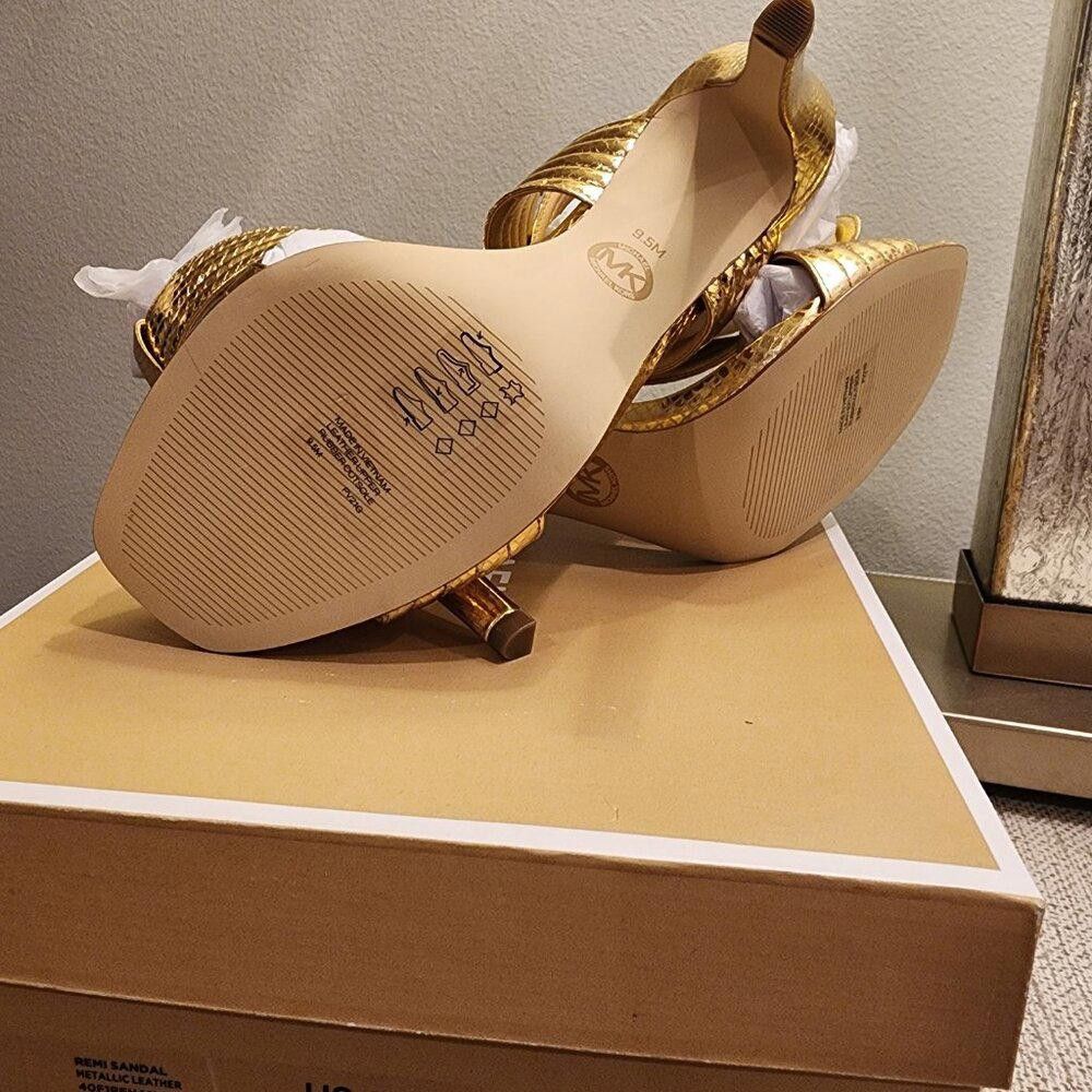 Michael Kors Michael Michael Kors Remi Sandal Metallic Leather Size US 9.5 / IT 39.5 - 7 Thumbnail