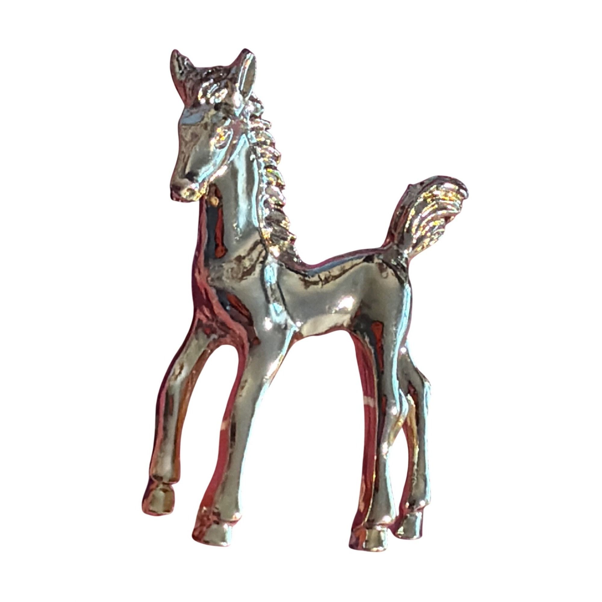 Other Vintage Gold Tone Horse Pony Brooch Pin Foal 1.5" Tall Estat Size ONE SIZE - 2 Thumbnail
