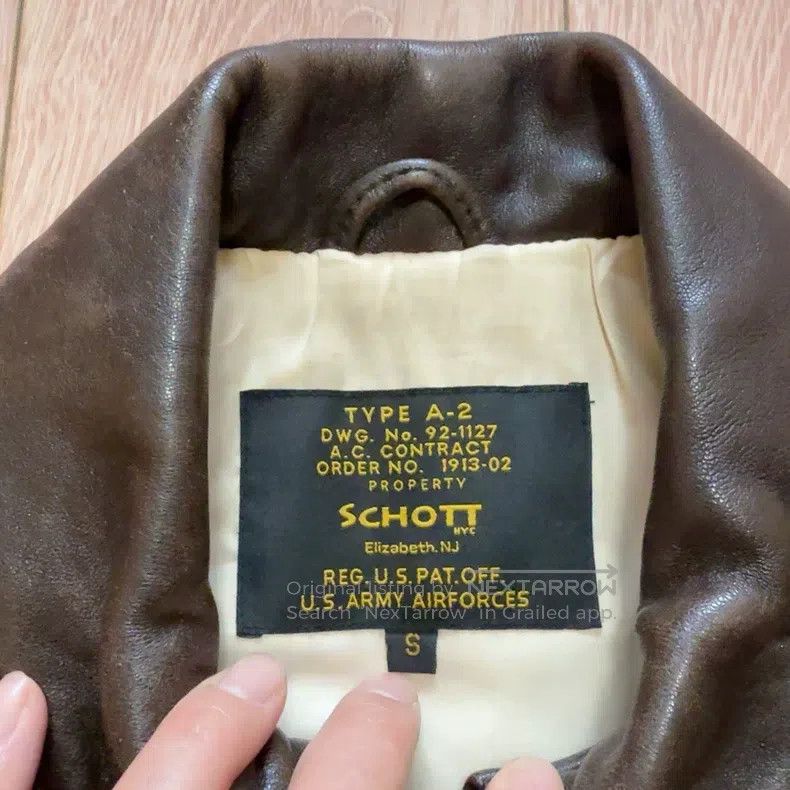 Schott Schott A2 leather jacket, A2 bomber jacket Size US S / EU 44-46 / 1 - 8 Thumbnail
