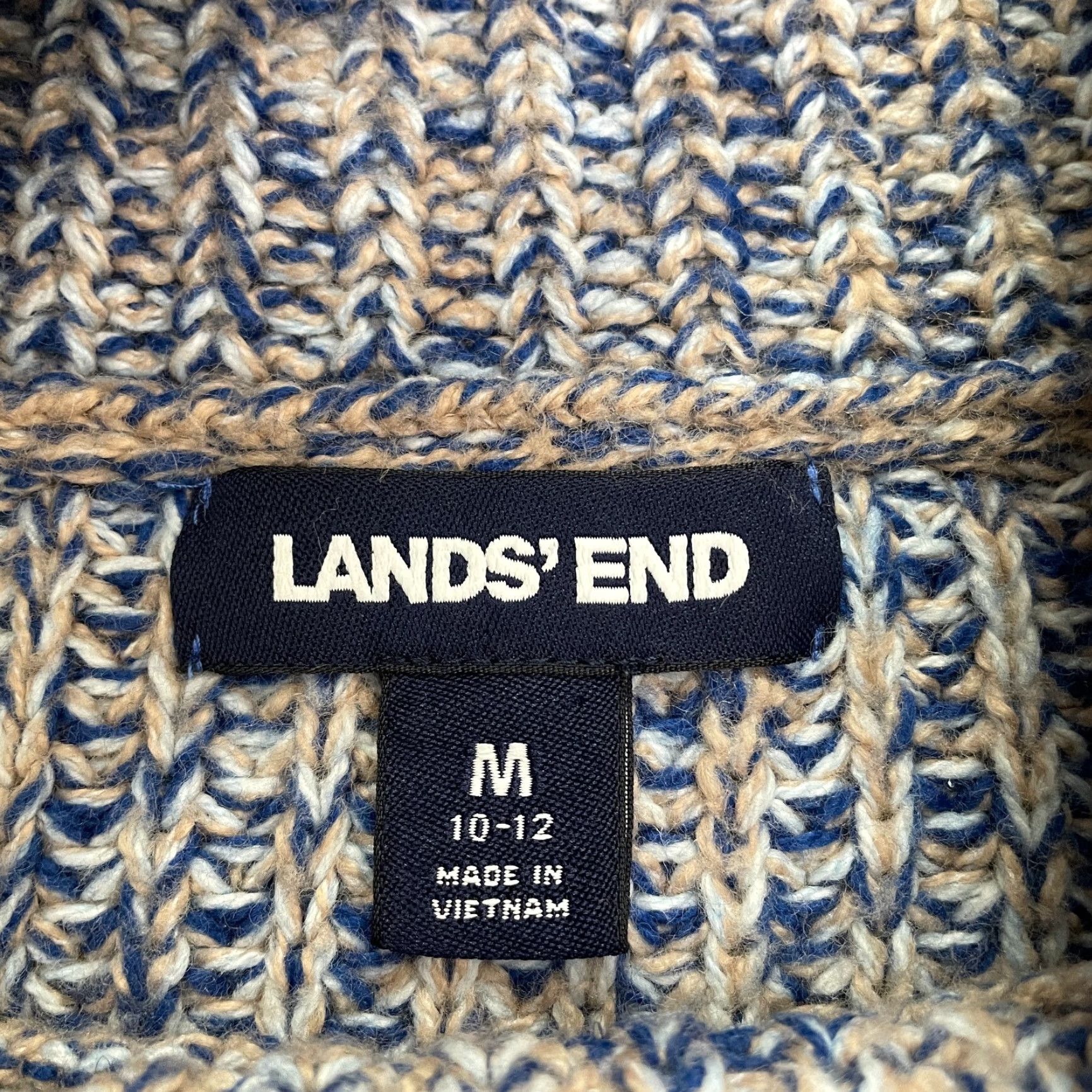 Lands' End Lands' End Cowl Neck Sweater Womens Medium Blue Gray Chunky Knit Casual Size M / US 6-8 / IT 42-44 - 4 Thumbnail