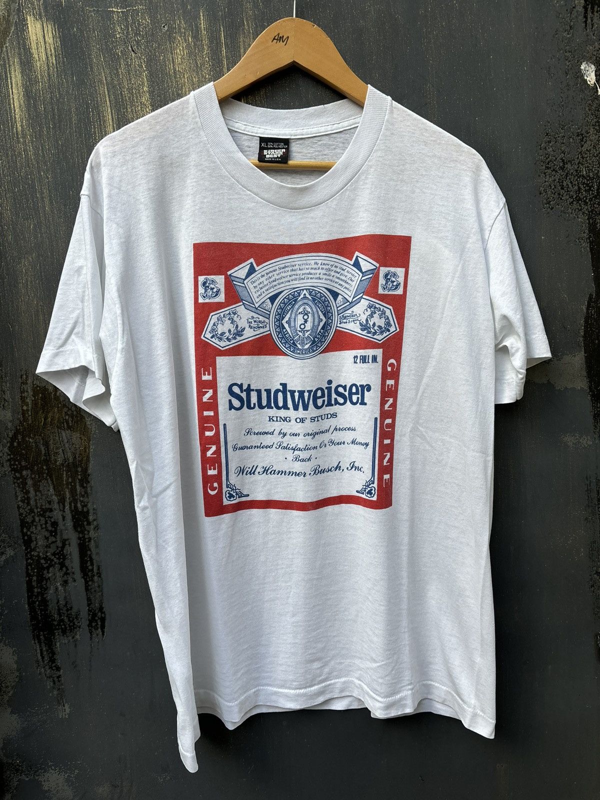 Budweiser × Vintage RARE! Vintage 90’s Parody Studweiser Budweiser Art Size US XL / EU 56 / 4 - 2 Thumbnail