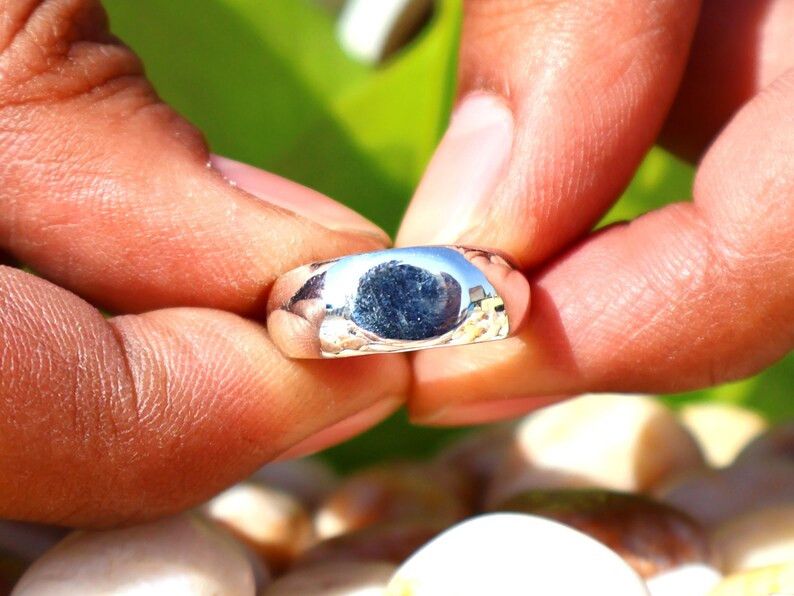 Handmade Band Ring, Sterling Silver Handmade Ring Unisex Gift for Her Size ONE SIZE - 5 Thumbnail