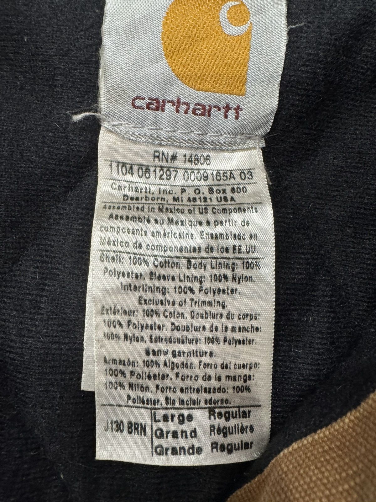 Carhartt Carhartt Active Jacket J130 BRN usa vintage og Size US L / EU 52-54 / 3 - 5 Thumbnail
