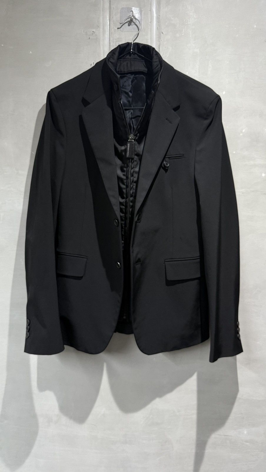 Designer × Prada Prada Single Breasted Double Lined Nylon Suit Blazer Size 44R - 3 Thumbnail