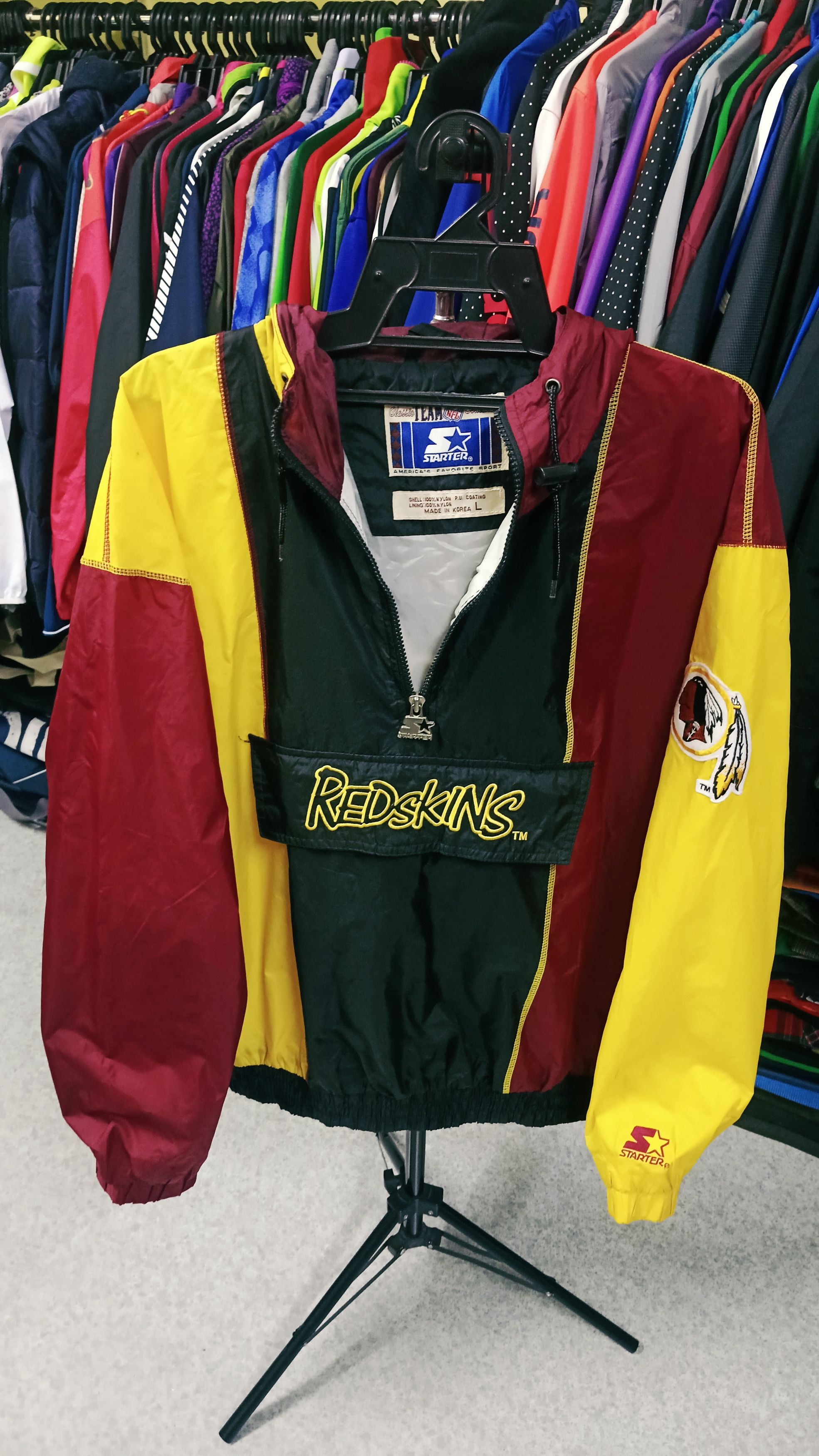 NFL × Starter Vtg Starter NFL Washington Redskins Halfzipper Windbreaker Size US L / EU 52-54 / 3 - 1 Thumbnail