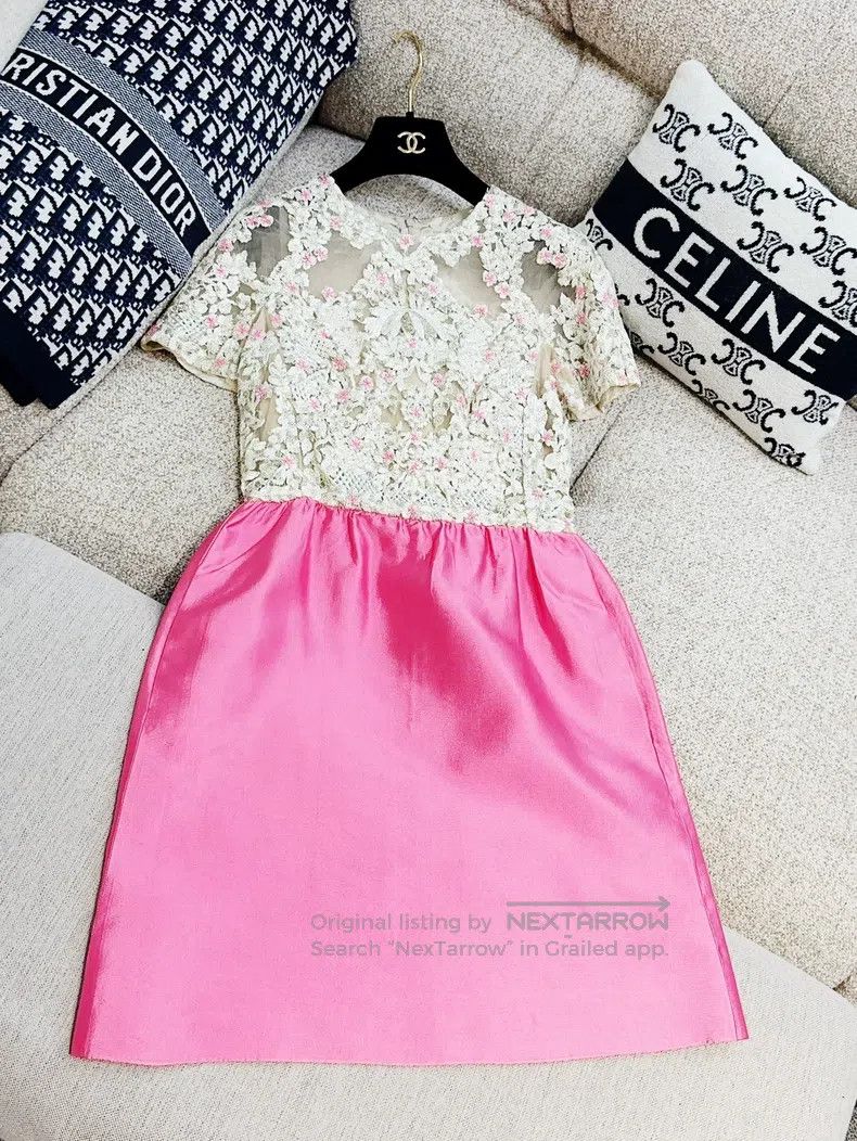 Valentino Valentino Color-blocked floral nail bead embroidered sequi Size M / US 6-8 / IT 42-44 - 4 Thumbnail