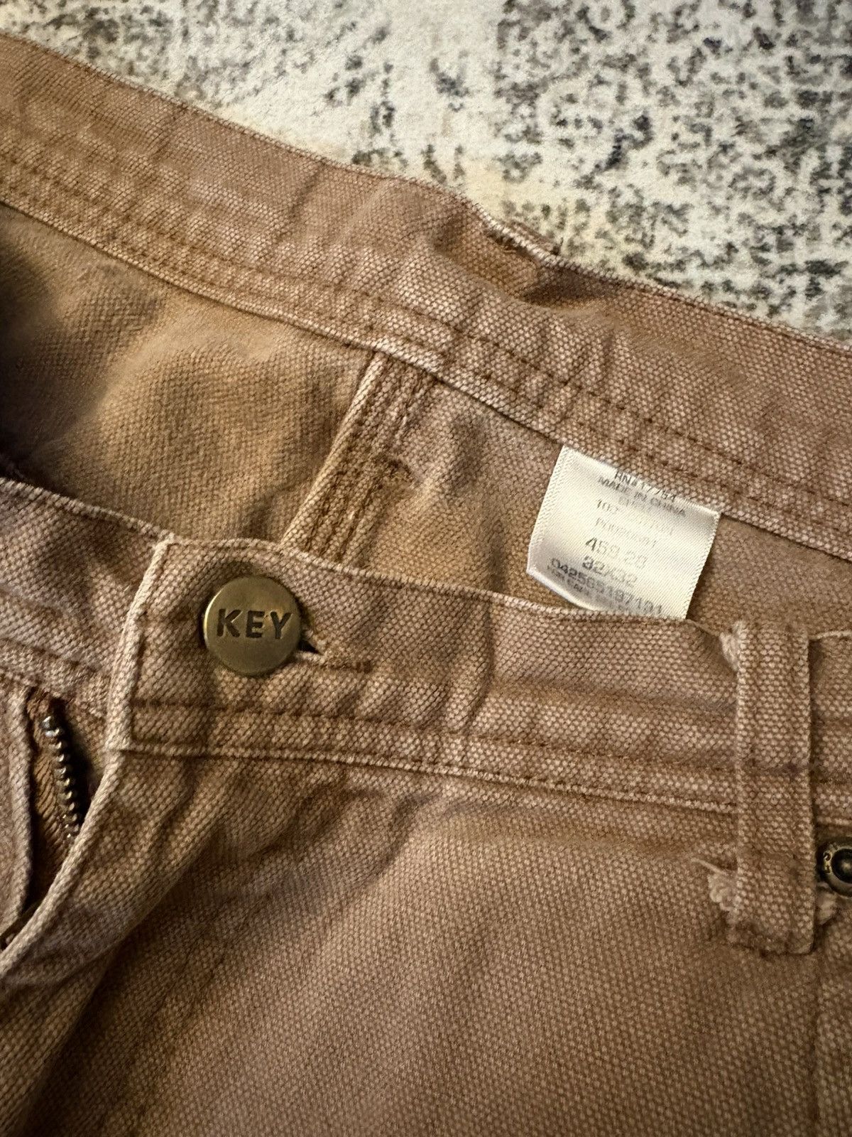Tan Carpenter Pants Distressed in Beige, Men's (Size 32) — image 2 of 6