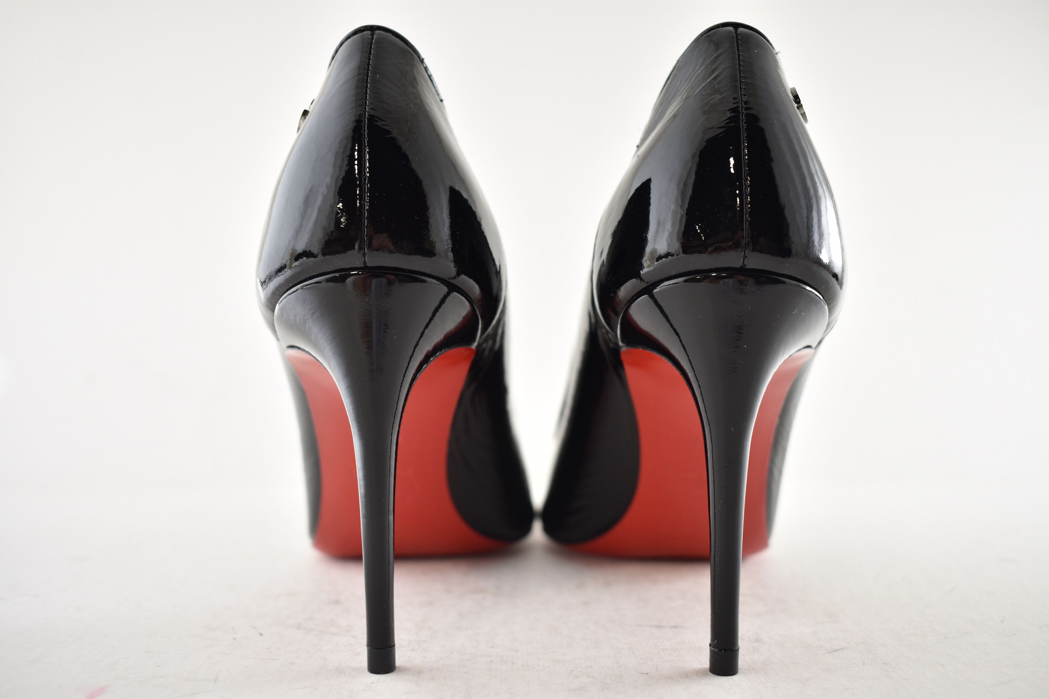 Christian Louboutin Sporty Kate 85 Black Patent Vog Classic Pointed Heel Pump 39 Size US 9 / IT 39 - 12 Thumbnail