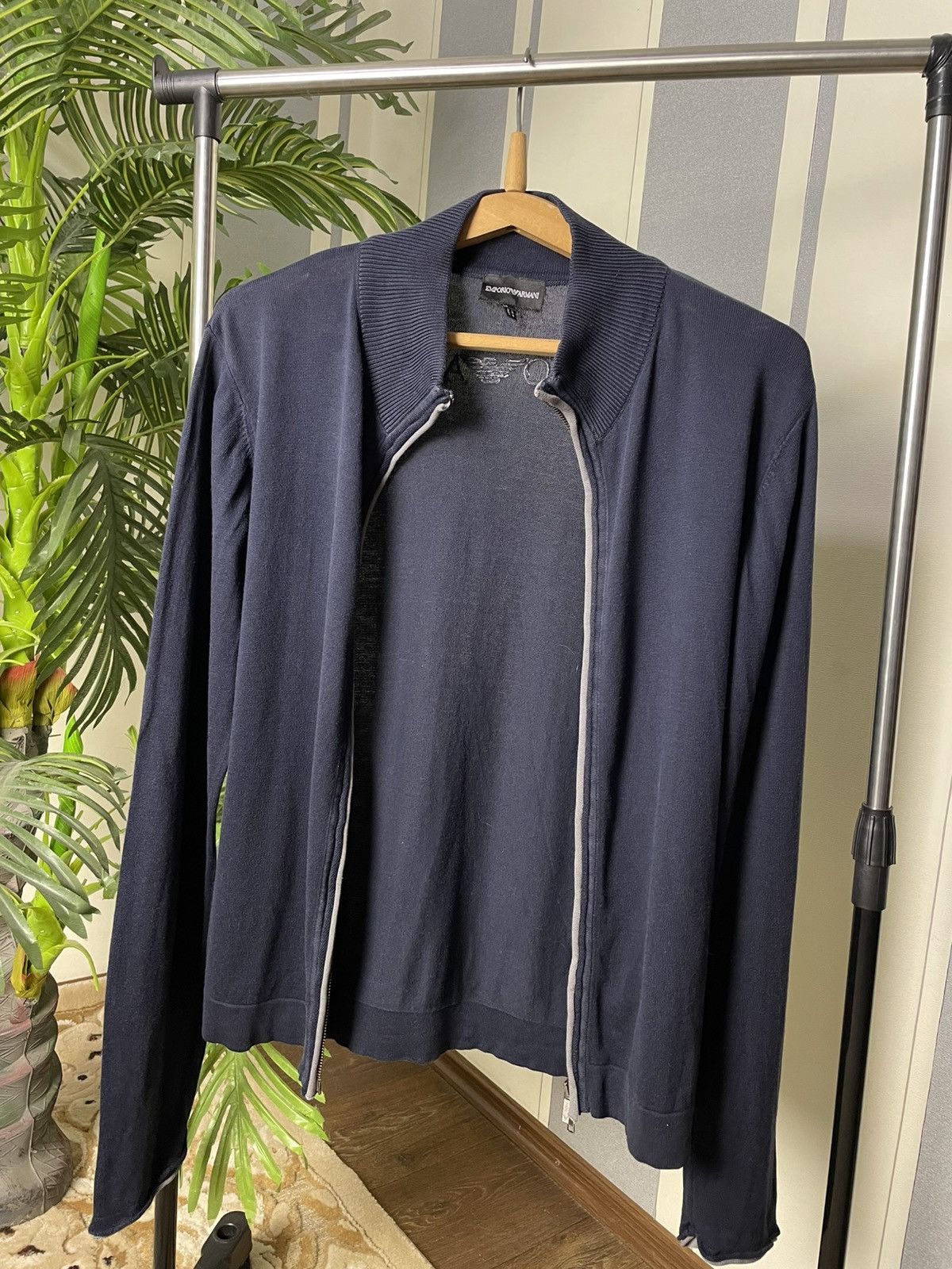 Emporio Armani Emporio Armani Mens Big Logo Zip Sweater Size L Size US L / EU 52-54 / 3 - 1 Thumbnail