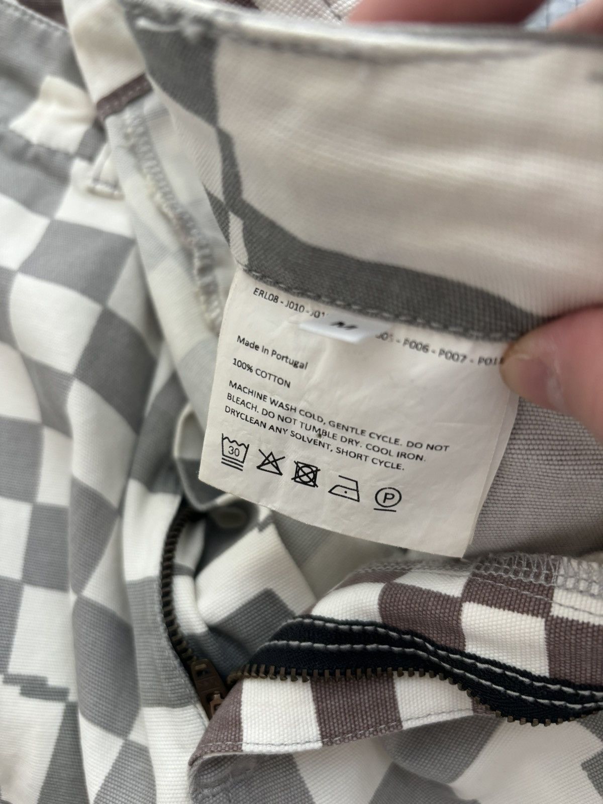 ERL ERL Gray Checkerboard Cargo Pants Size US 32 / EU 48 - 8 Thumbnail