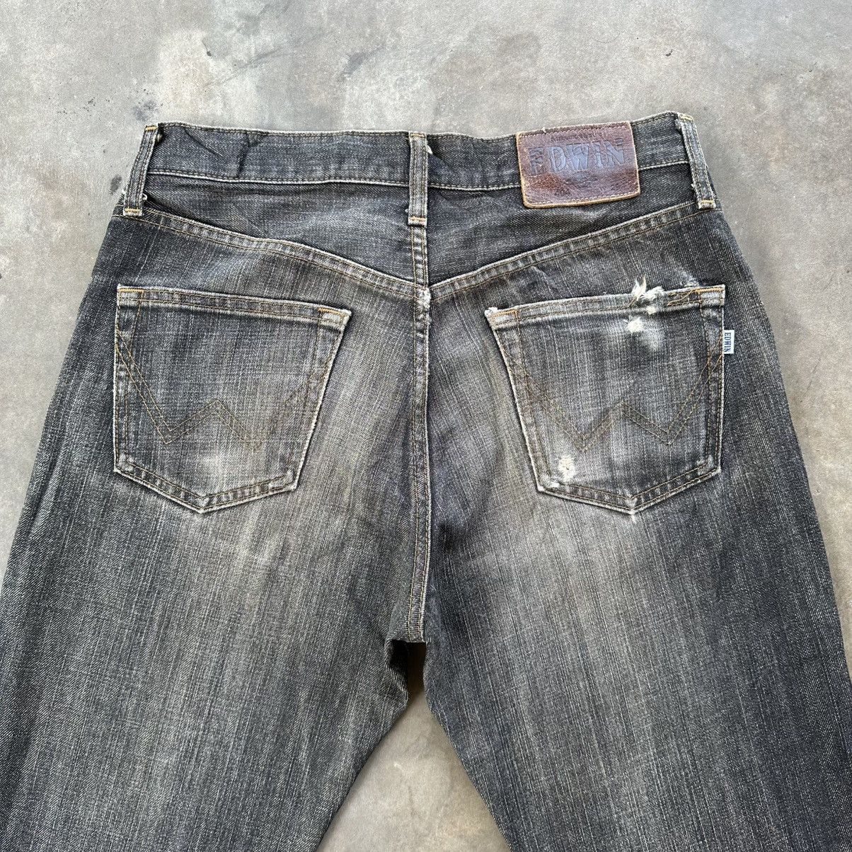 Japanese Brand Vintage Edwin Faded Black Denim Jean Pant W29 Size US 29 - 11 Thumbnail