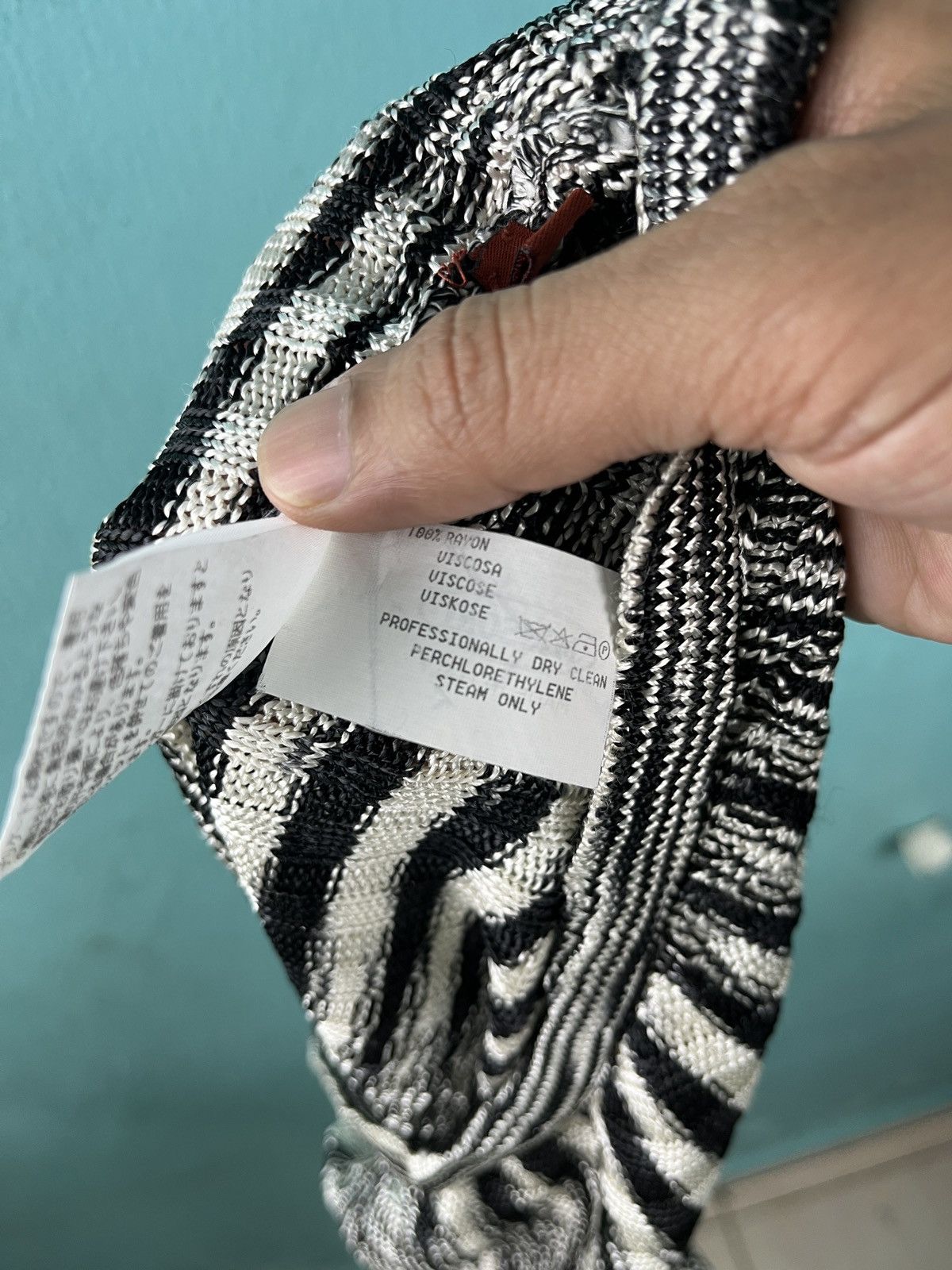 Missoni × Vintage Missoni Knit Black and White Skirt Made in Italy Size 28" / US 6 / IT 42 - 9 Thumbnail