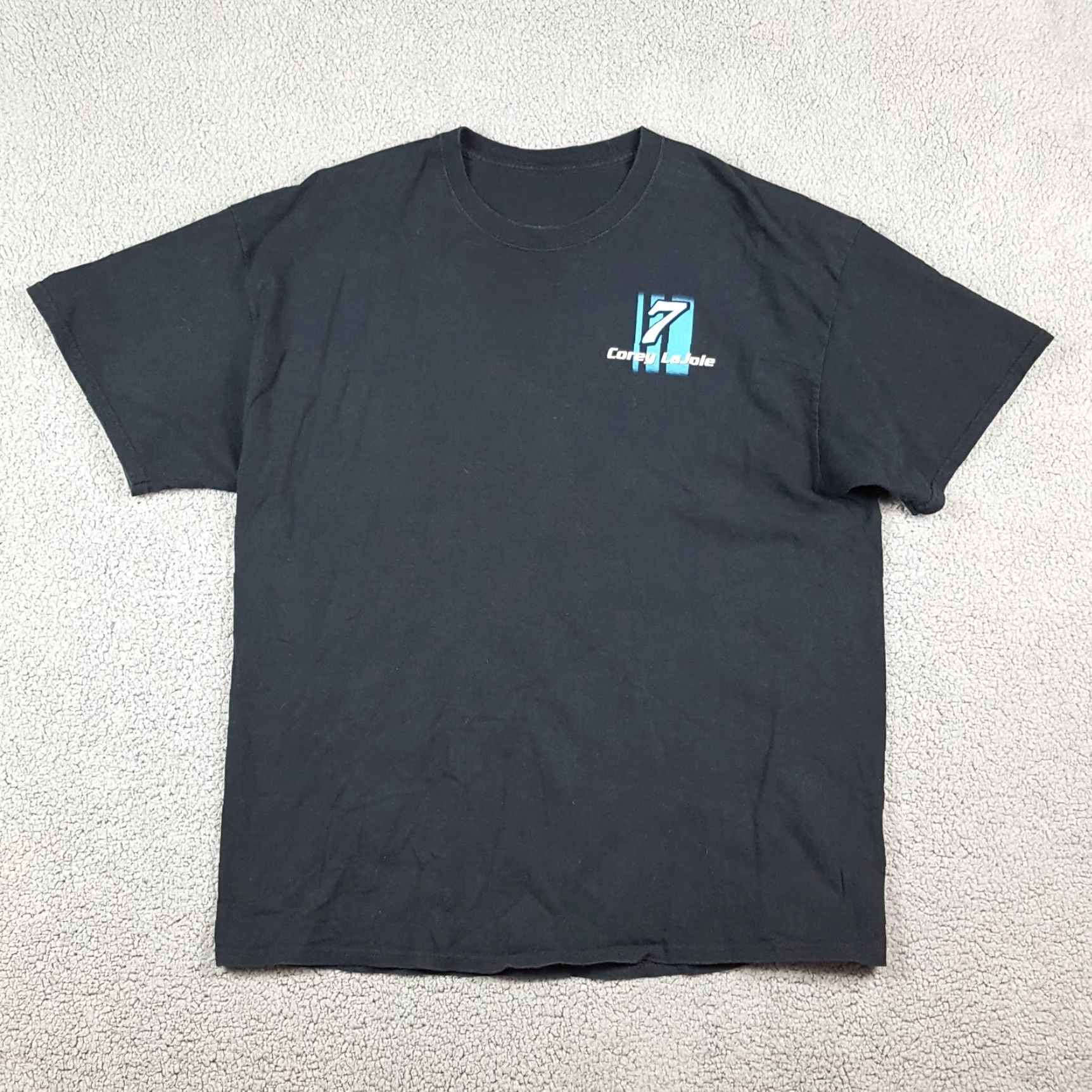 Fruit Of The Loom VINTAGE NASCAR Corey LaJoie Racing Men’s T Shirt 2XL Black Y2K 90s Retro Car Grunge Sport Size US XXL / EU 58 / 5 - 2 Thumbnail