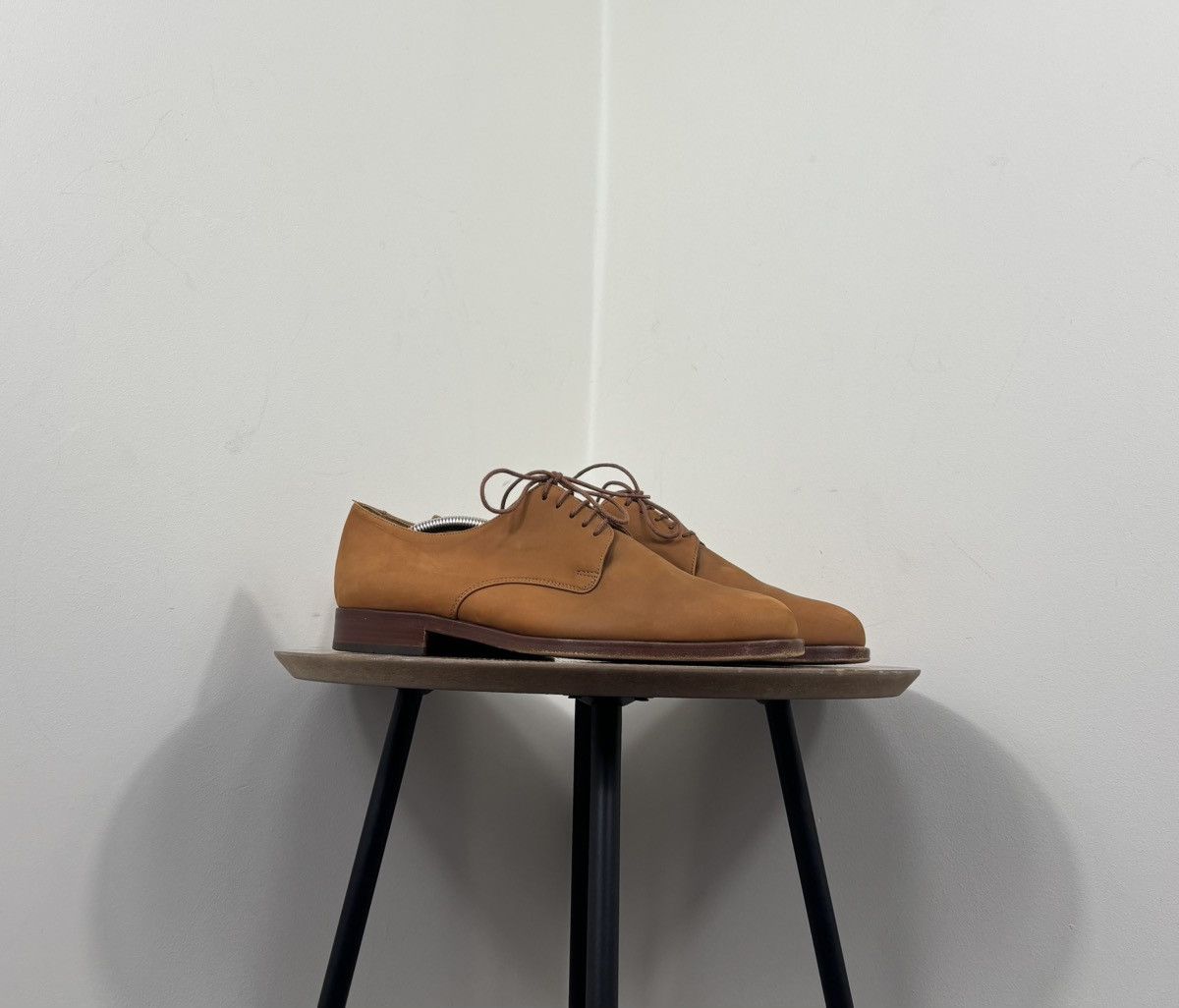 Bally Ried Men’s Tan Nubuck Leather Derby Shoes