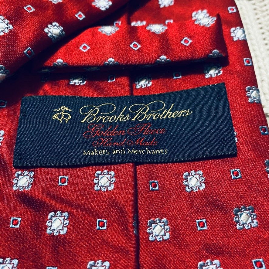 Brooks Brothers Brooks Brothers red patterned golden fleece luxury silk tie Size ONE SIZE - 3 Thumbnail