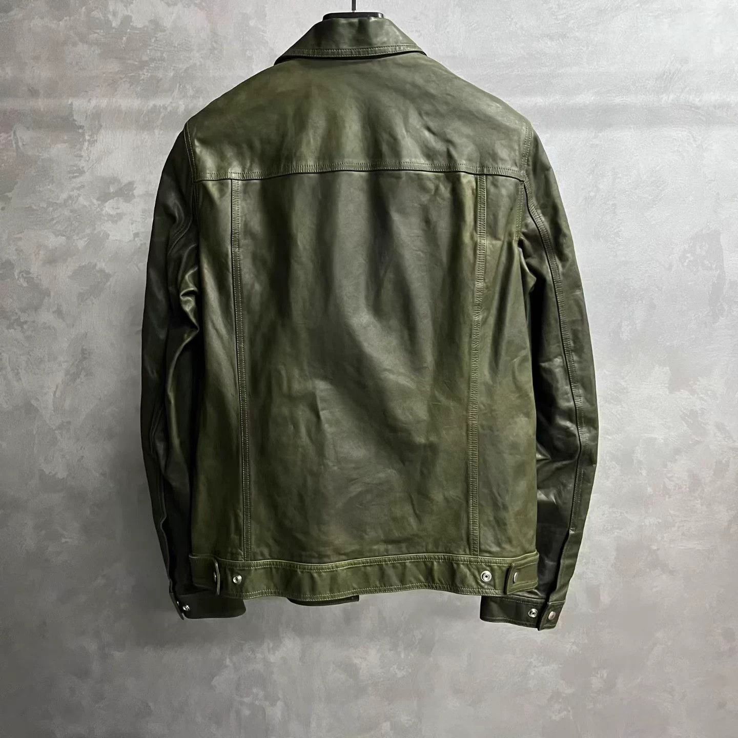 Rick Owens Rick Owens Green Leather Jacket 52 Size US L / EU 52-54 / 3 - 2 Thumbnail