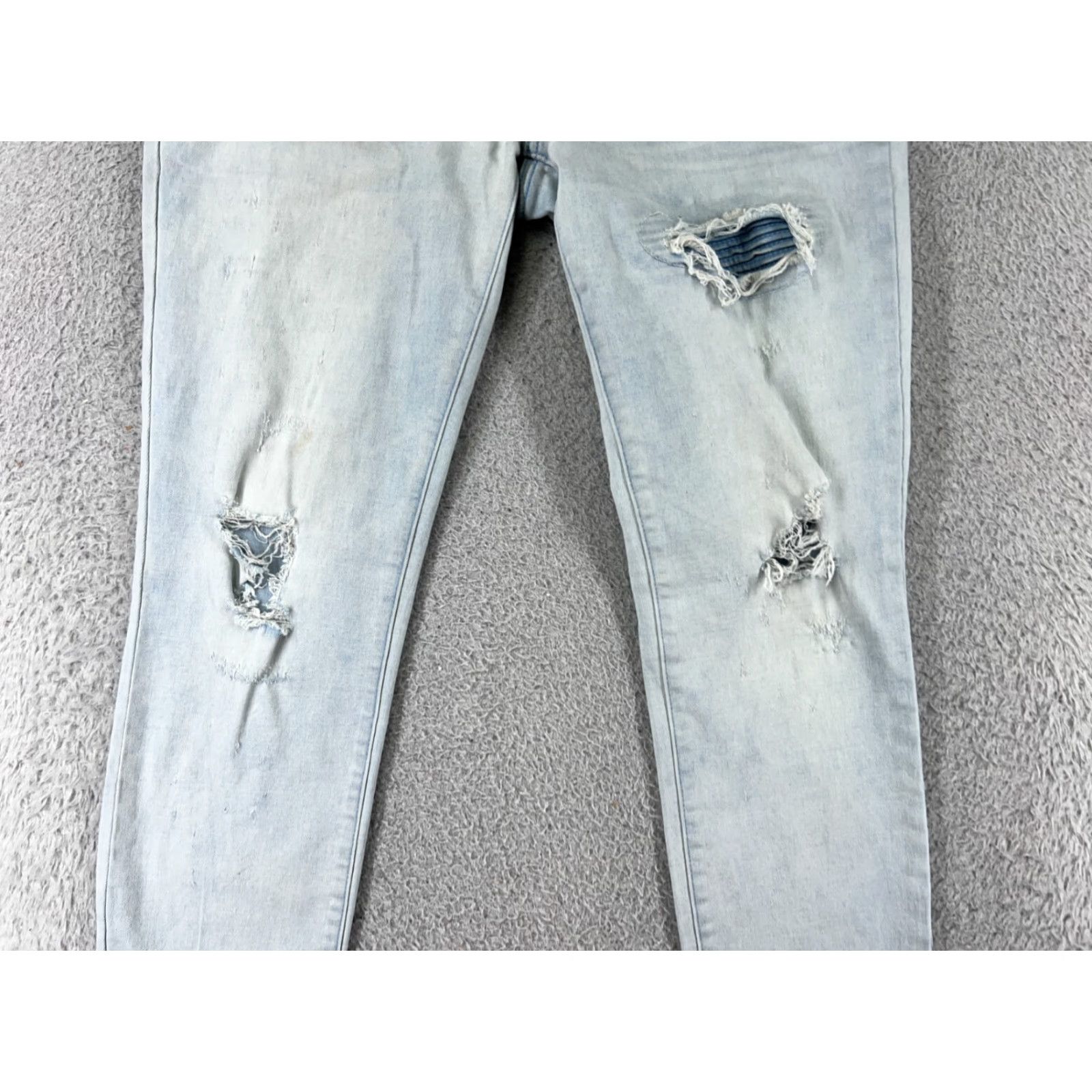 Pacsun Pacsun Jeans Womens 29 Blue Denim Distressed Skinny Stacked 30L Mid Rise 5-Pocket Classic Comfort Beachwear? Size 29" - 6 Thumbnail