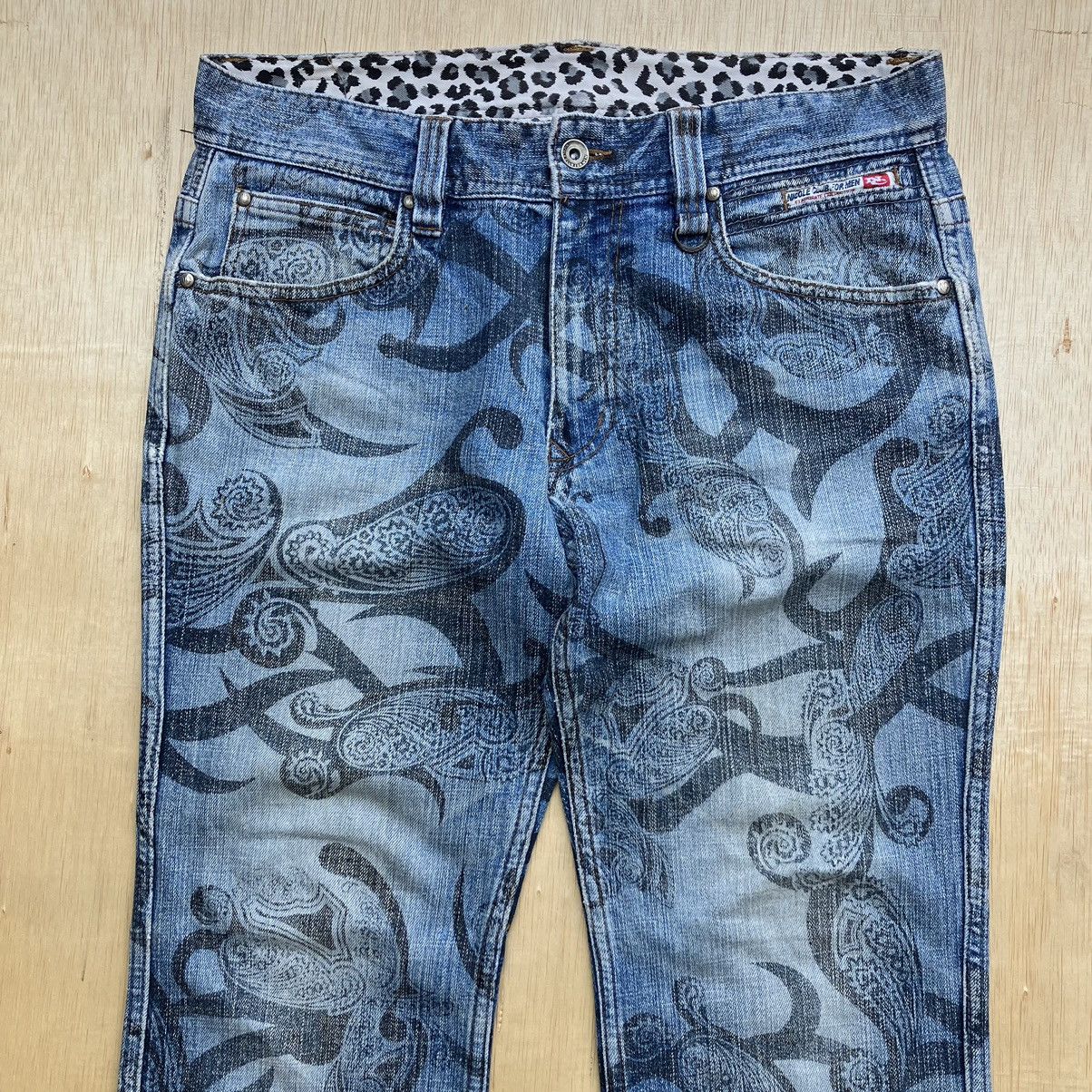 Diesel × Nicole Club NICOLE CLUB FOR MEN PAISLEY CAMO DISTRESSED DENIM Size US 33 - 2 Thumbnail