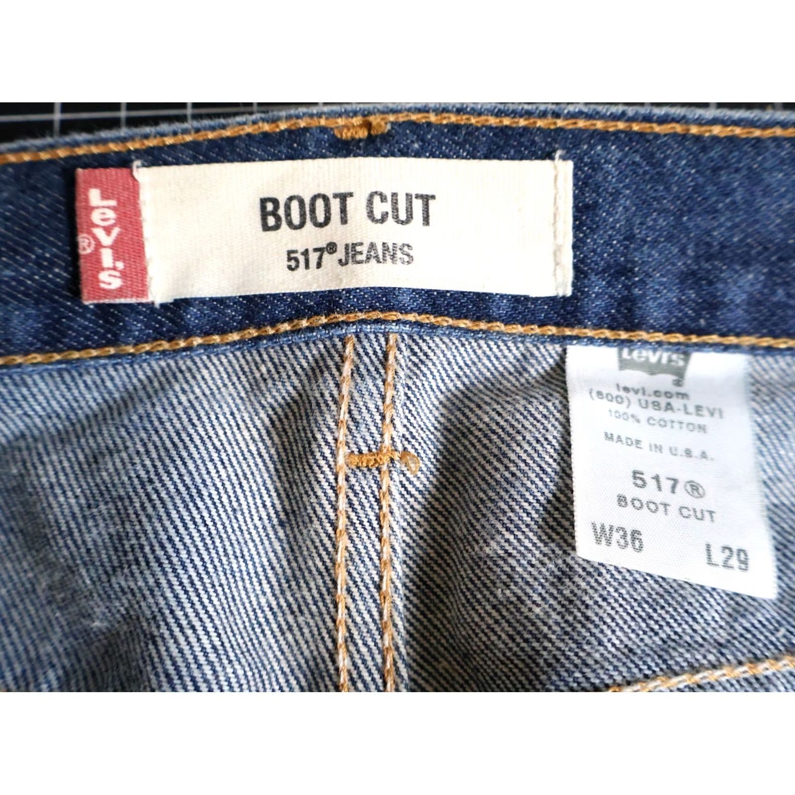 Levi's VINTAGE Levi's 517 Jeans Men's 36 x 29 Blue Denim Bootcut VTG Size US 36 / EU 52 - 3 Thumbnail