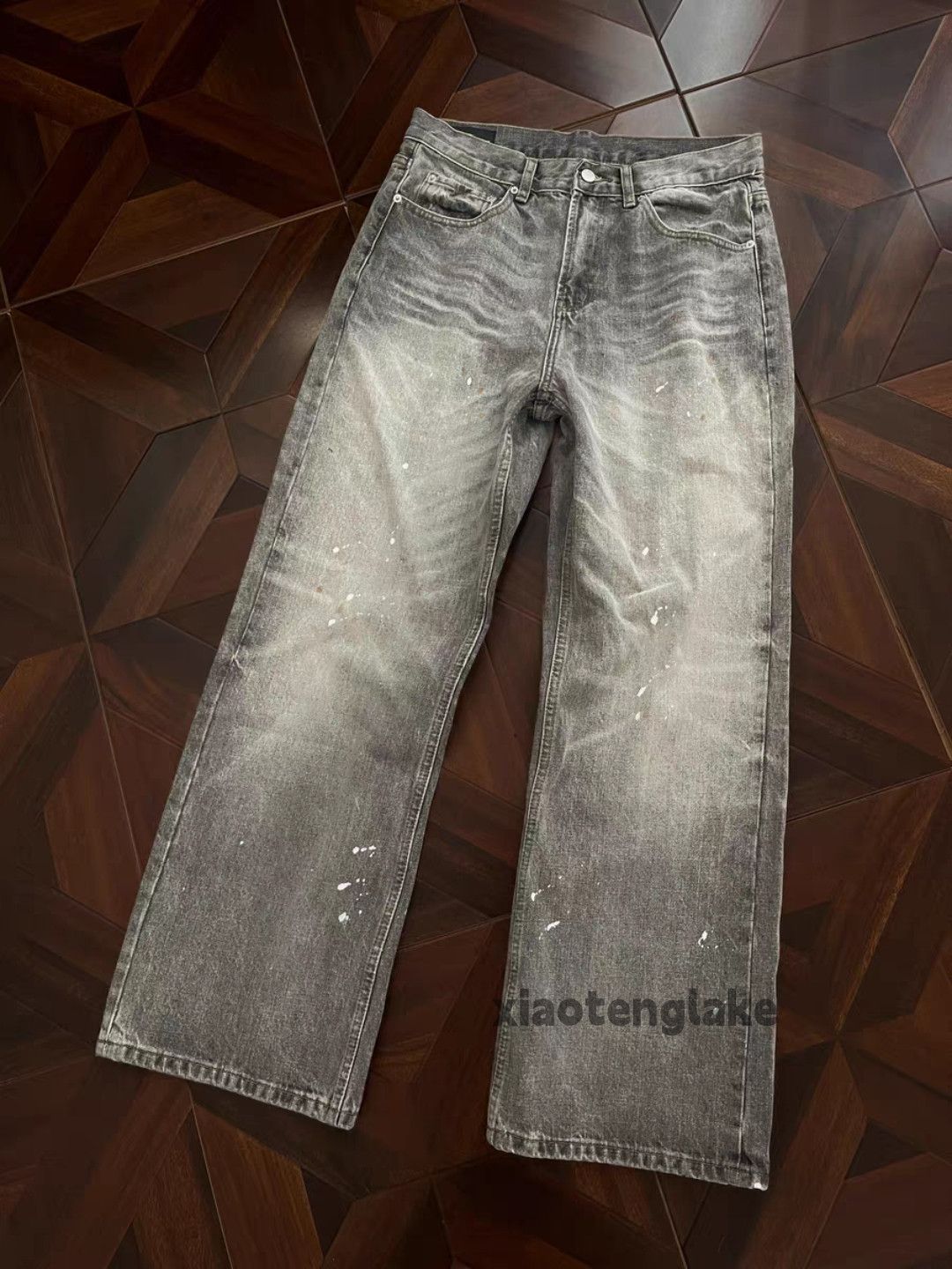 Vintage Custom washed faded punk grunge paint stain yuppie jeans Size US 28 / EU 44 - 1 Thumbnail