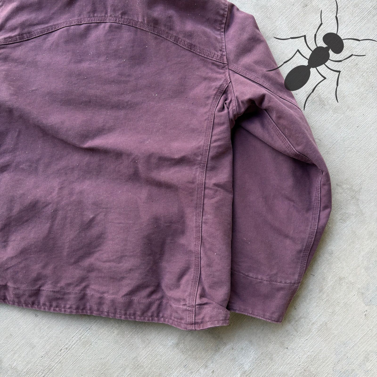 Carhartt purple button up Sherpa work wear jacket