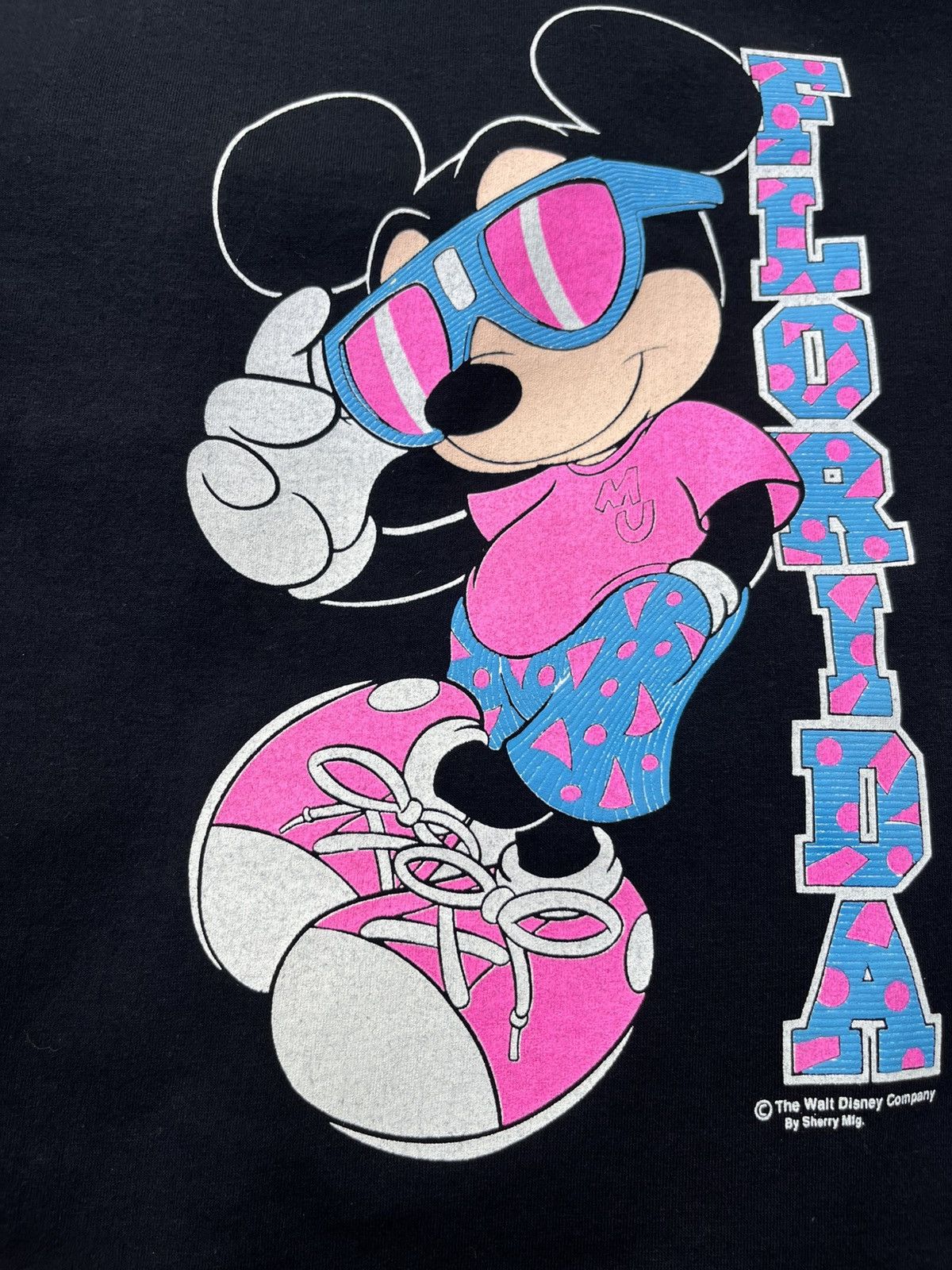 Disney × Vintage Vintage Sherry’s Best Mickey Mouse Florida neon t-shirt tee Size US XL / EU 56 / 4 - 9 Thumbnail