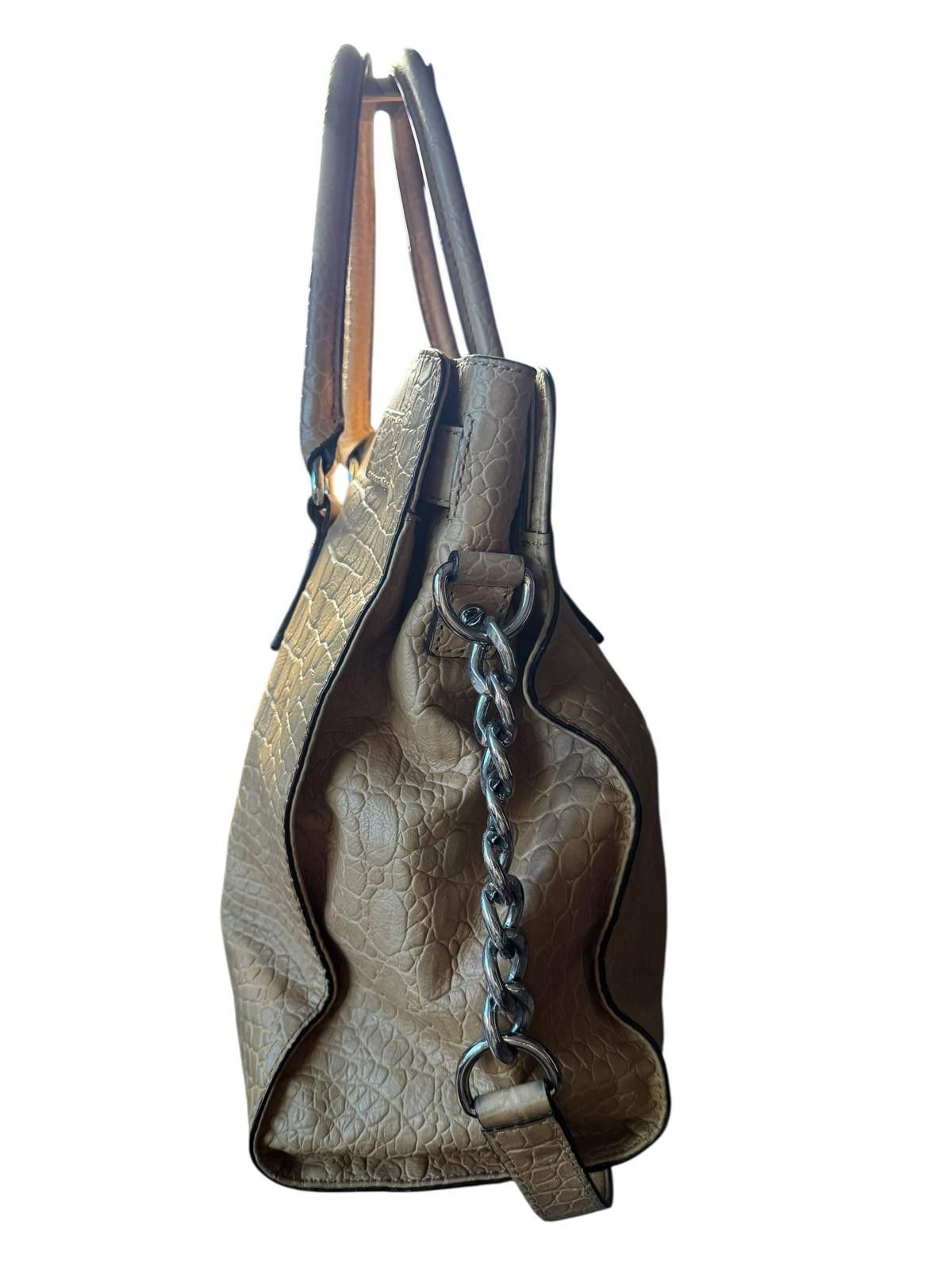 MICHAEL Michael Kors Taupe Croc-Embossed Handbag