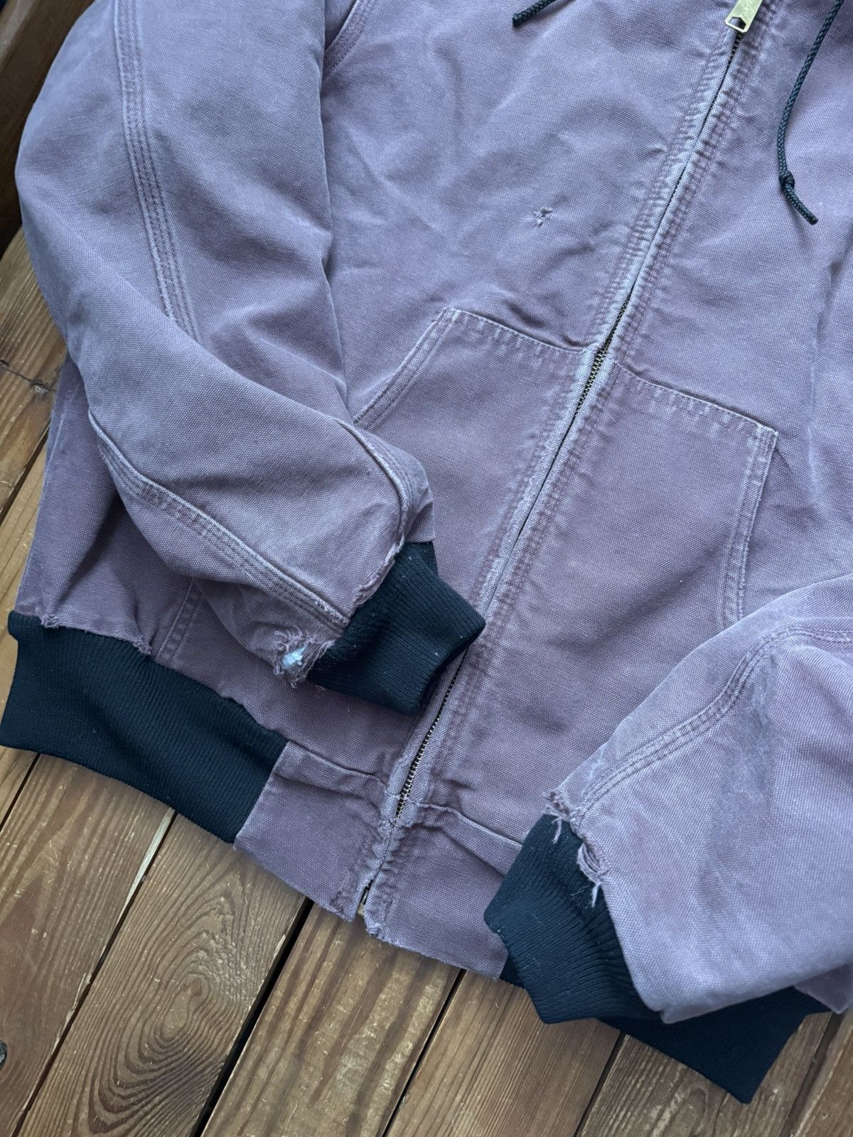 Carhartt Vintage 90s Carhartt USA Faded Red Aztec Lined Hooded Jacket Size US L / EU 52-54 / 3 - 2 Thumbnail