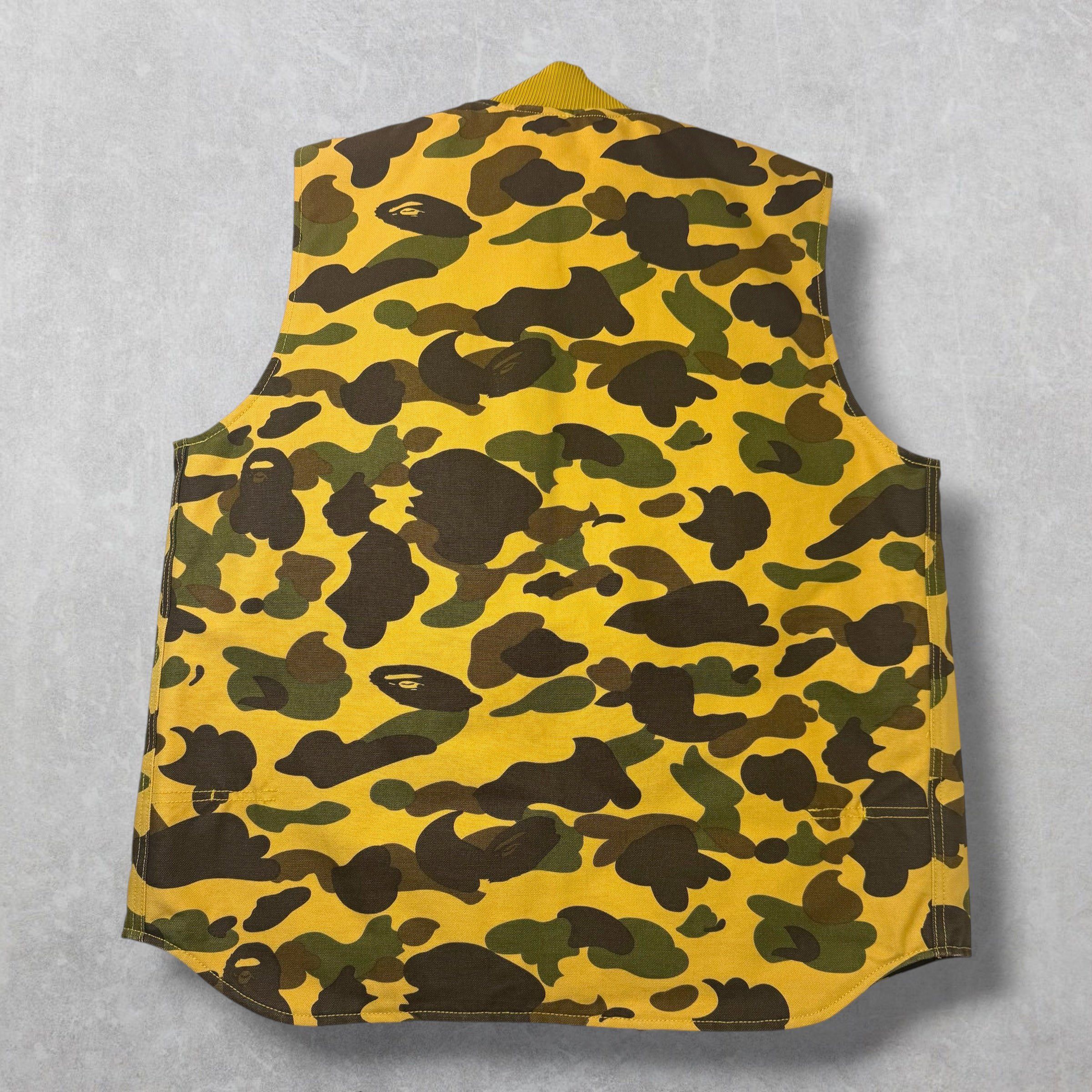 Bape Bape x Carhartt 1st Yellow Camo Vest L Size US L / EU 52-54 / 3 - 3 Thumbnail