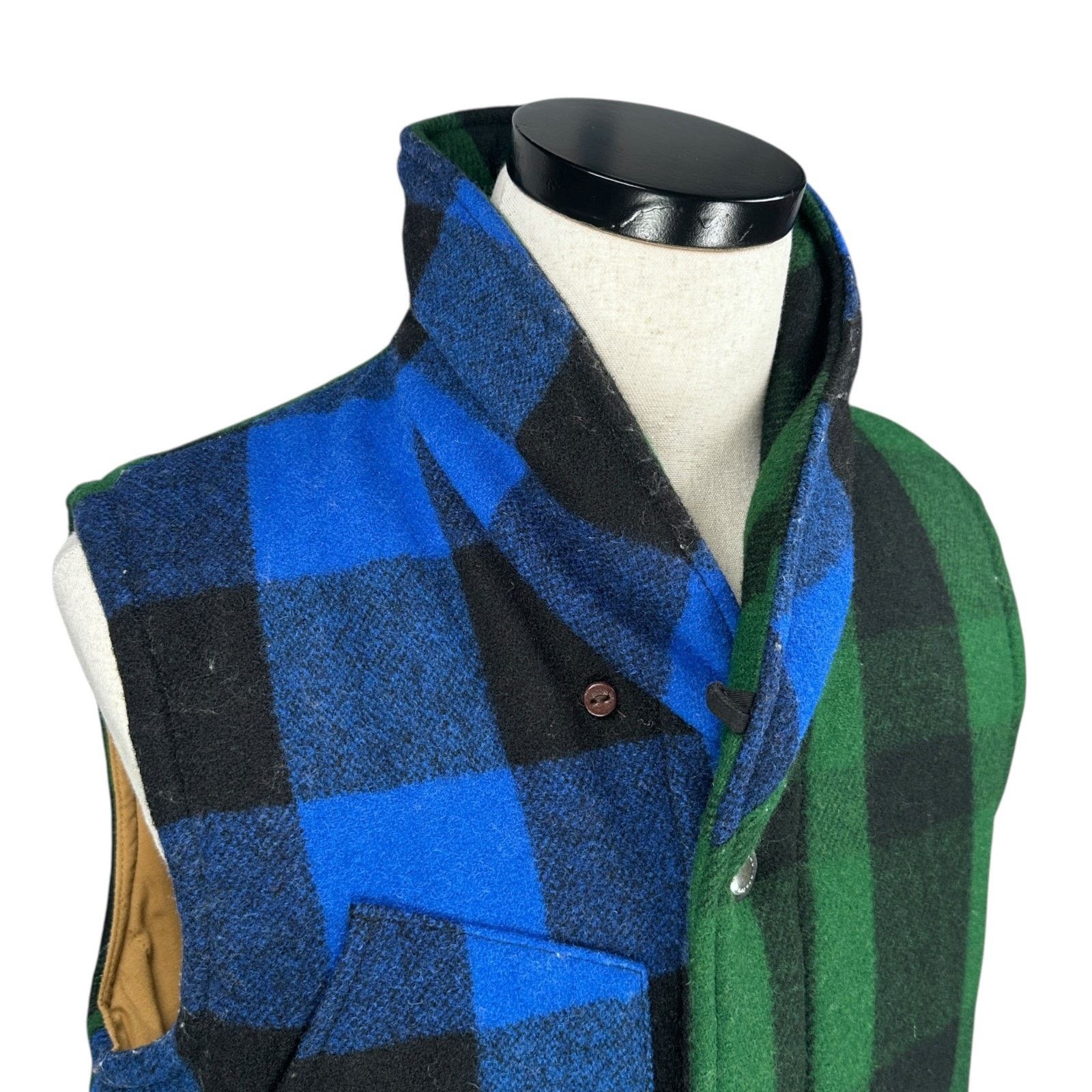 Garbstore Garbstore Tri Saver Piece Vest Mens M Plaid Wool Blue Green Size US M / EU 48-50 / 2 - 2 Thumbnail