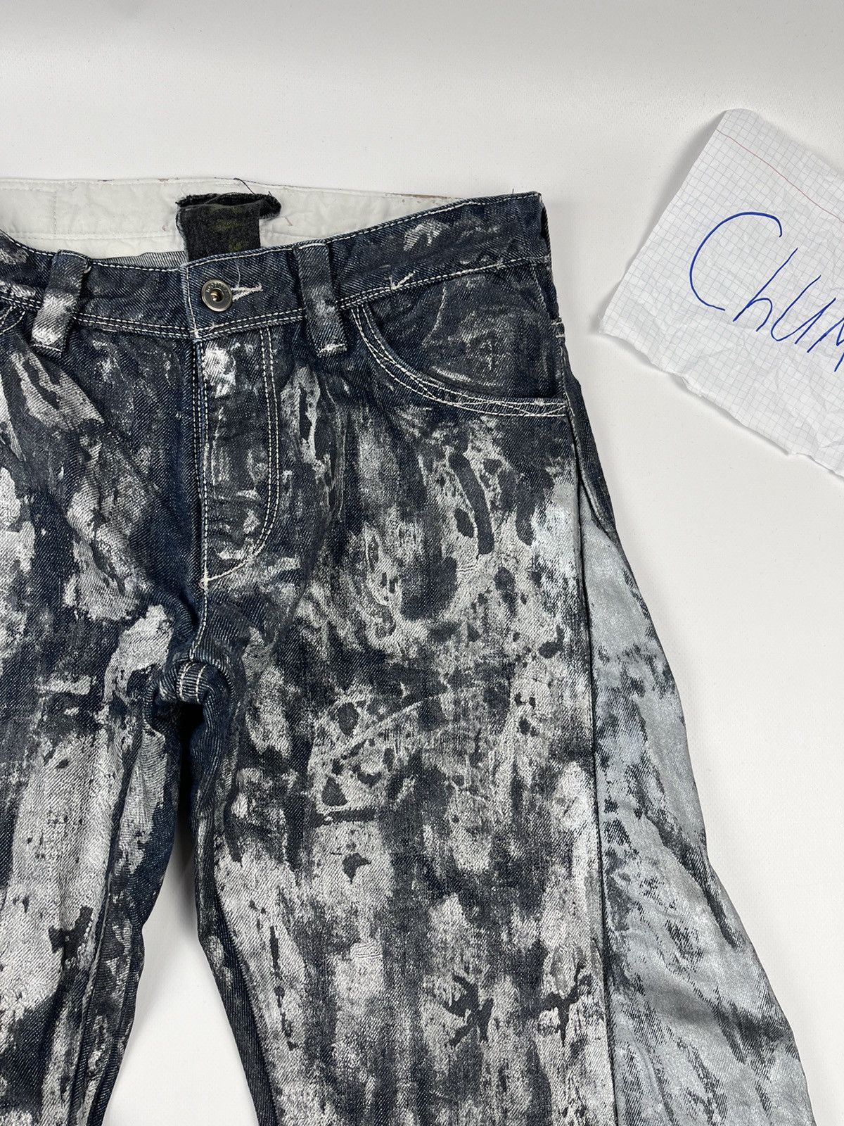 Japanese Brand × Vintage Jeans Dirty Pants patchwork crash denim thrashed distressed Size US 30 / EU 46 - 3 Thumbnail
