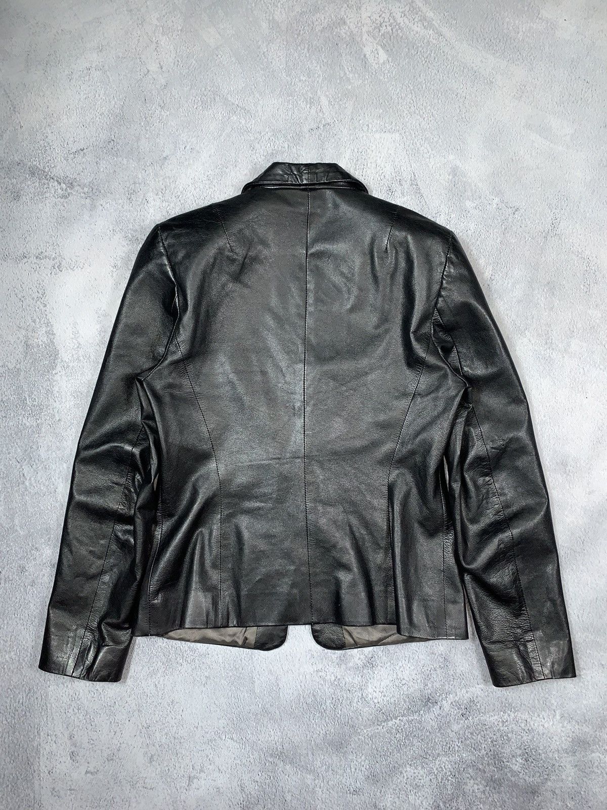 Vintage Vintage 90s Japan leather blazer jacket AvantGarde bondage Size S / US 4 / IT 40 - 13 Thumbnail
