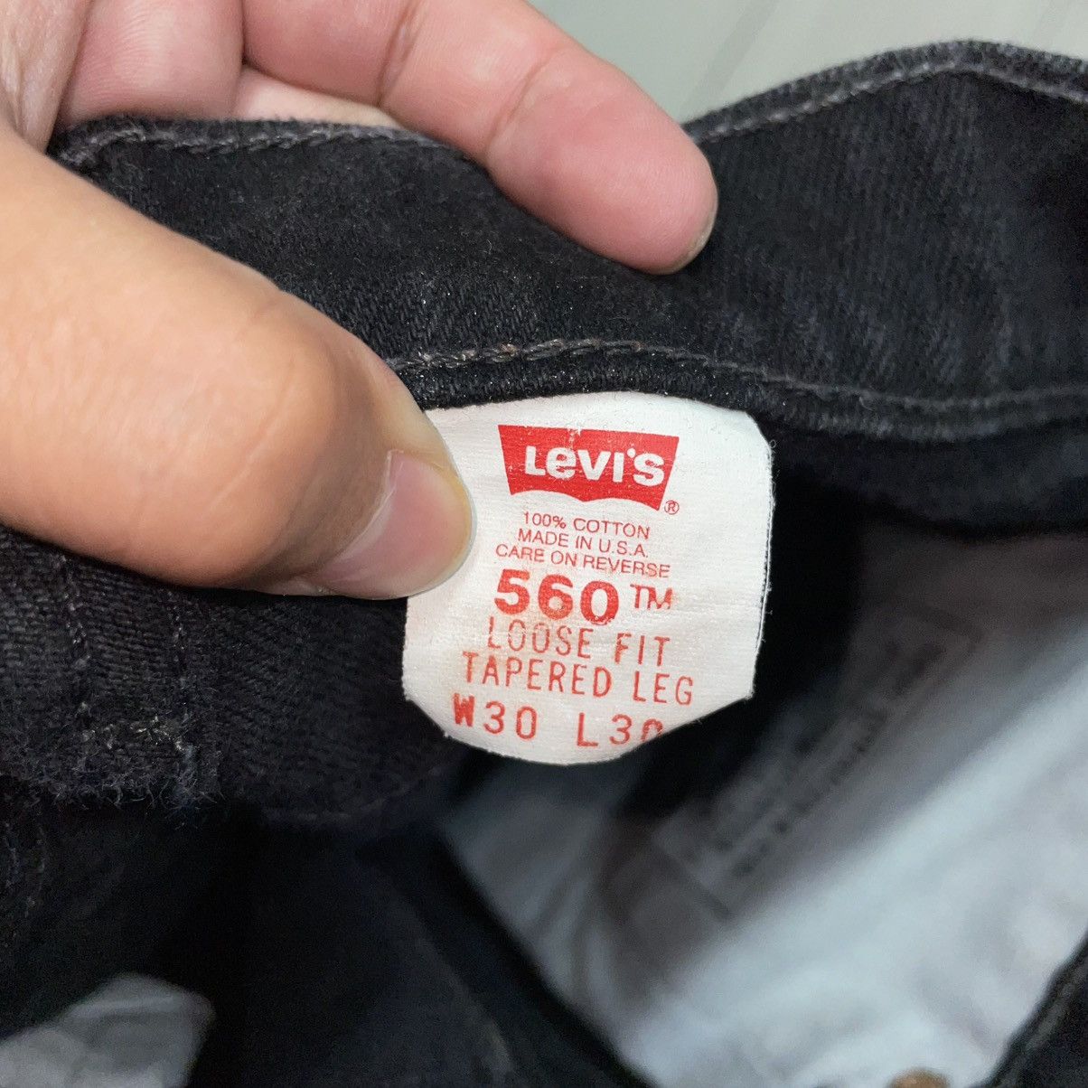 Levi's Vintage Clothing Levi’s Vintage Made In USA 560 Black Denim Size US 30 / EU 46 - 4 Thumbnail