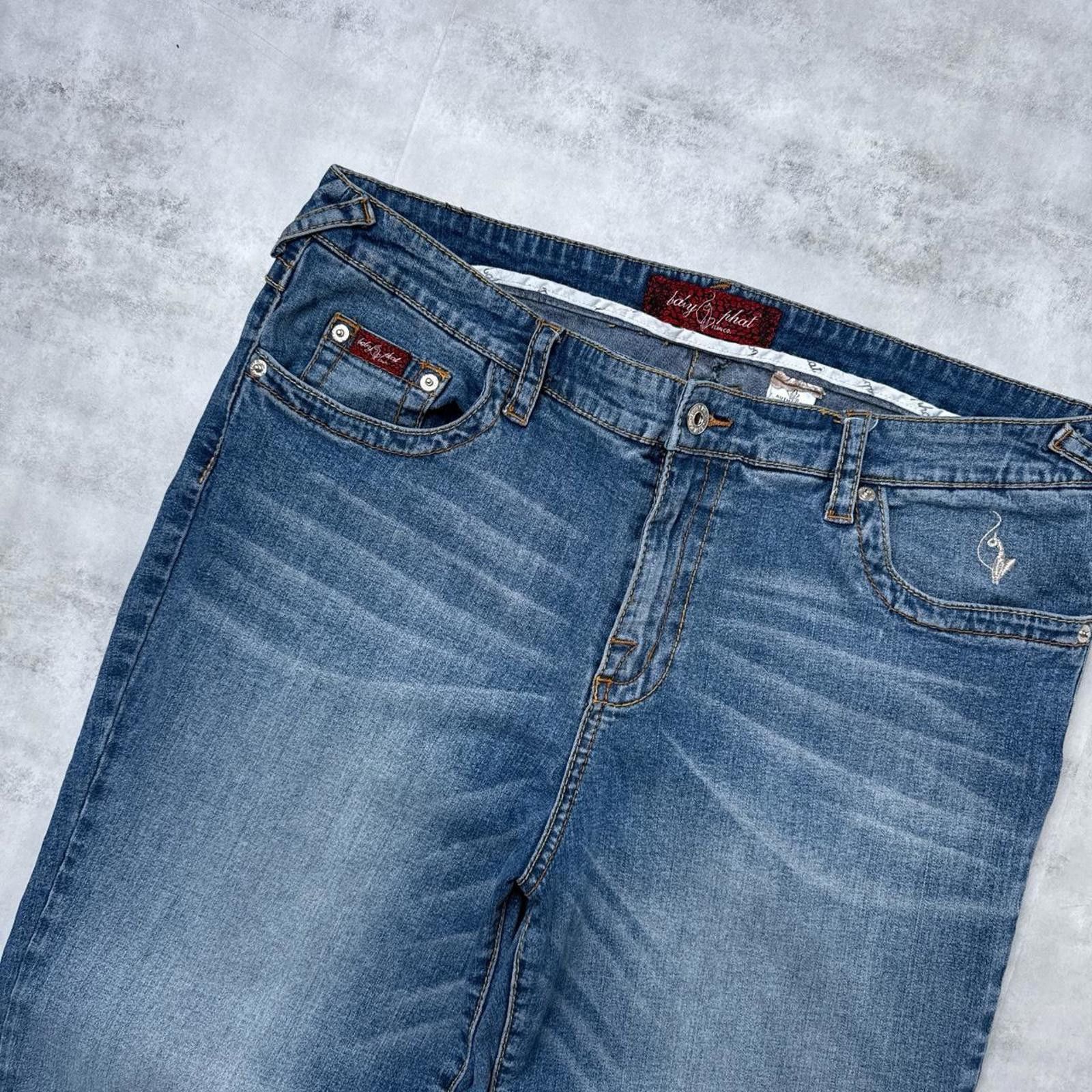 Other Y2K Baby Phat Blue denim 00s straight jeans Size 36" / US 14 / IT 50 - 6 Thumbnail