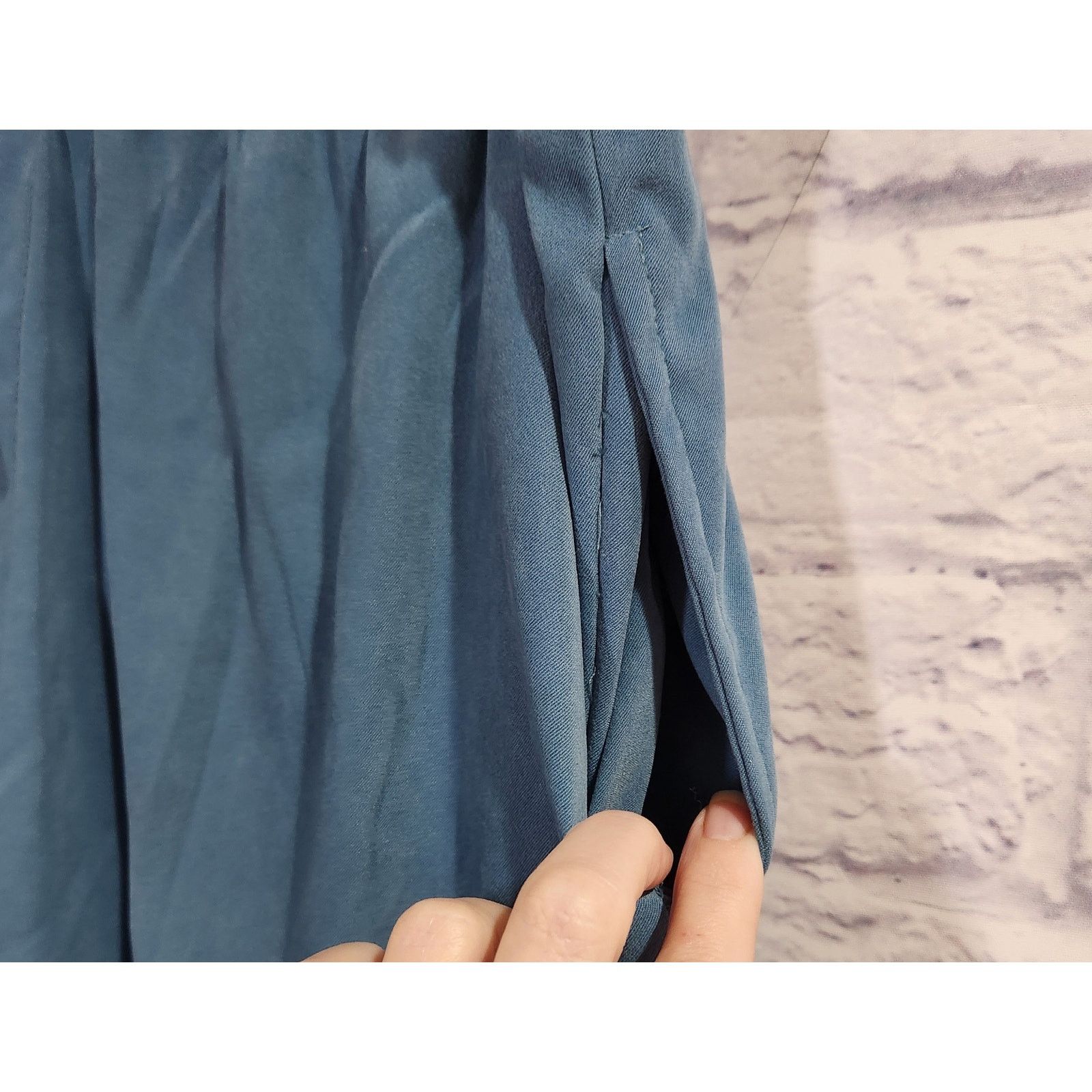 Other Draper's & Damon's Blue Pleated Pull On Pants PL Lightweight Size 34" / US 12 / IT 48 - 3 Thumbnail