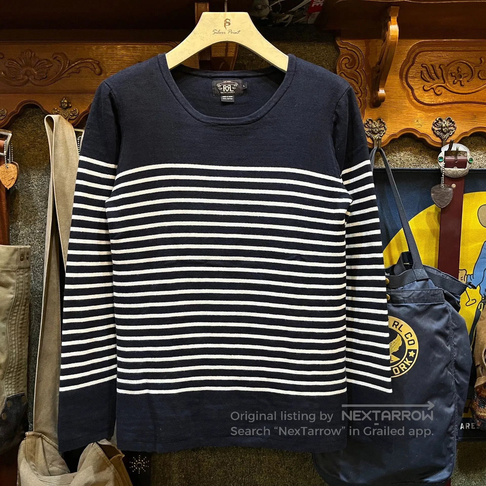 RRL Ralph Lauren RRL Kimura Style Striped Knit Sweater. Size US L / EU 52-54 / 3 - 1 Thumbnail