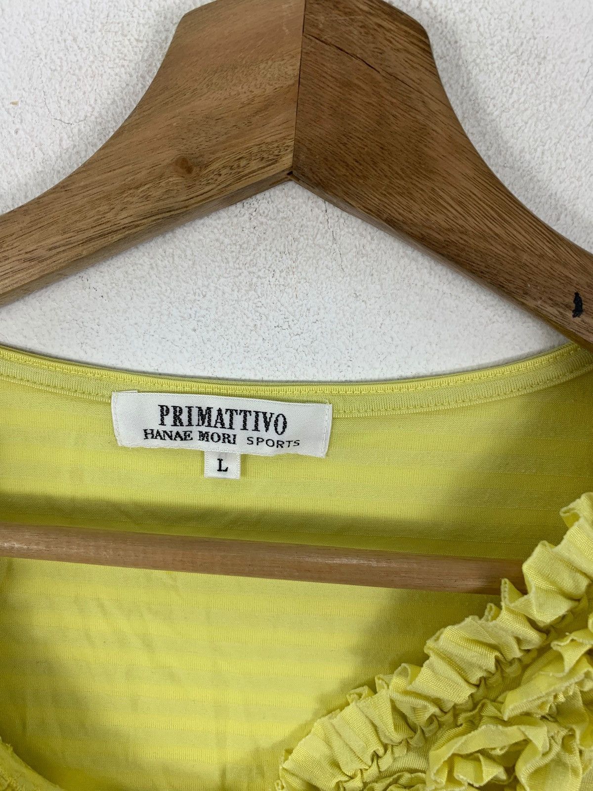 Hanae Mori Vintage HANAE MORI PRIMATTIVO Ruffle Tee Shirt Top Collectio Size L / US 10 / IT 46 - 8 Thumbnail