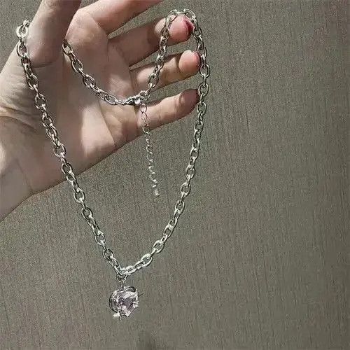 Jewelry Pink Vermiculite Peach Galaxy Necklace Size ONE SIZE - 2 Thumbnail