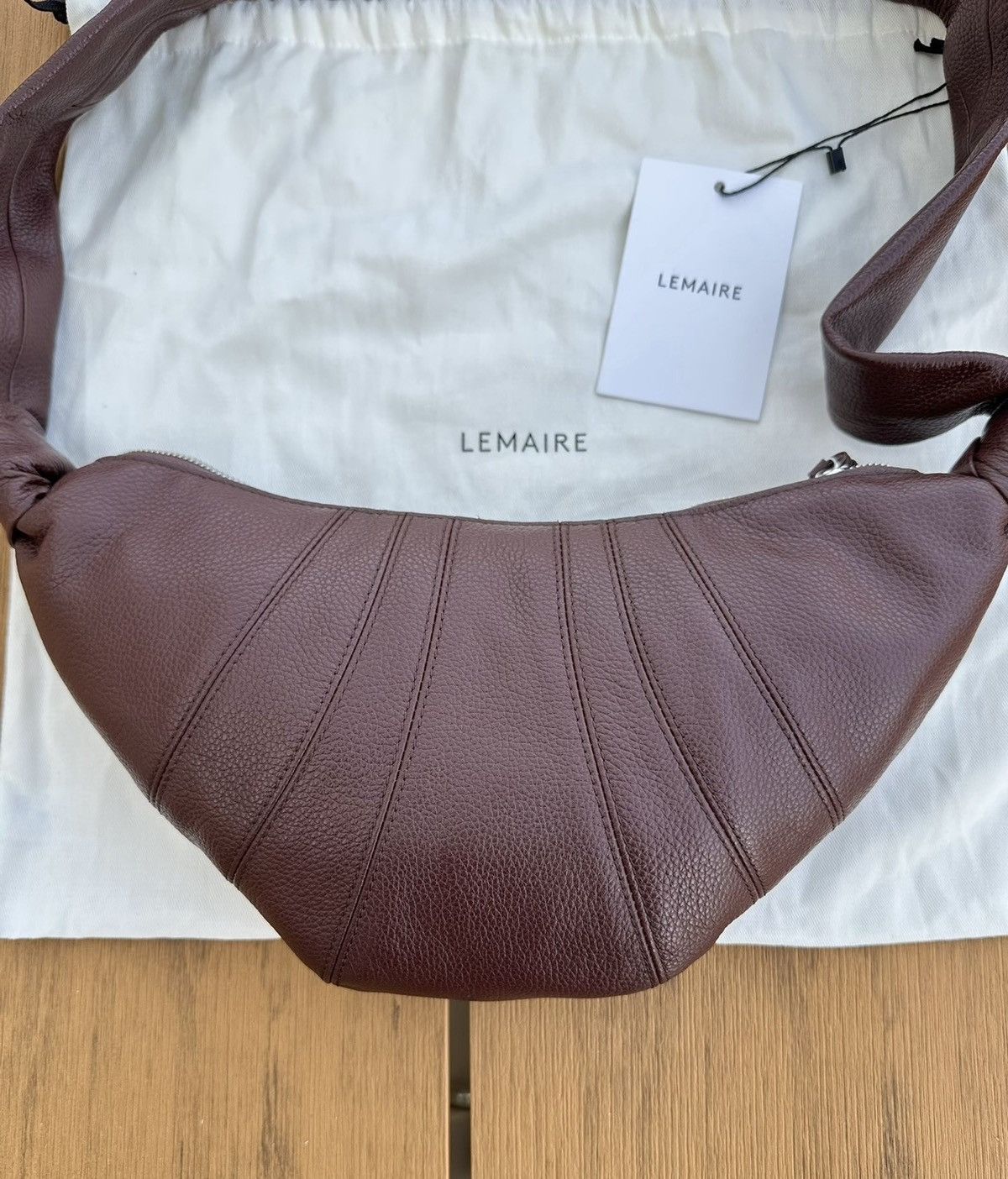 Lemaire Lemaire Croissant Bag Pecan Calfskin Size ONE SIZE - 2 Thumbnail