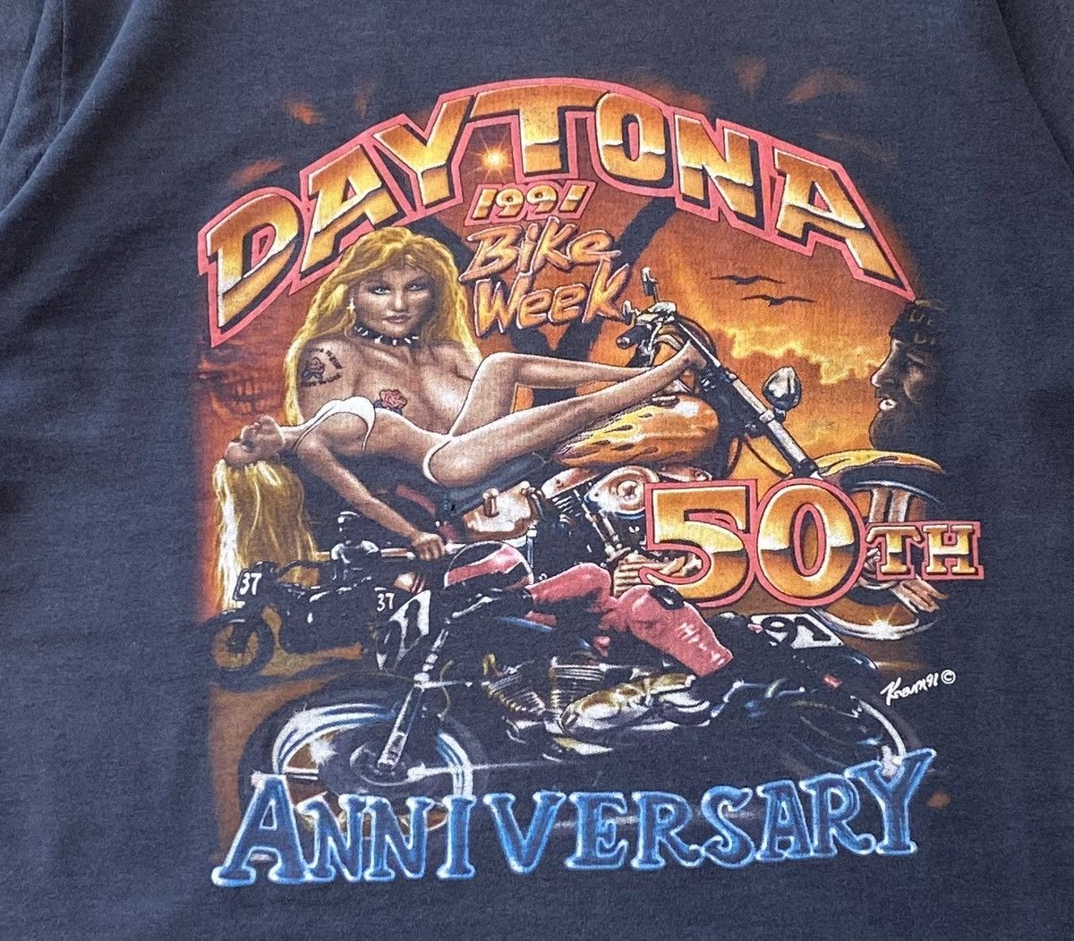 Vintage Vintage 90s Daytona Bike Week Tee ( Not 3d Emblem) Size US L / EU 52-54 / 3 - 5 Thumbnail