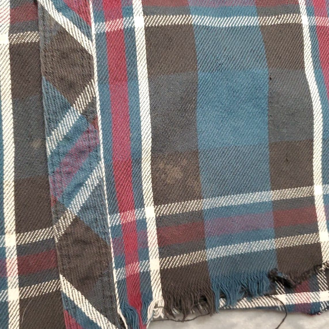Wrangler VINTAGE Wrangler Shirt Mens XXL Tall Blue Plaid Flannel Pearl Snap Western Cowboy Work Size US XL / EU 56 / 4 - 5 Thumbnail