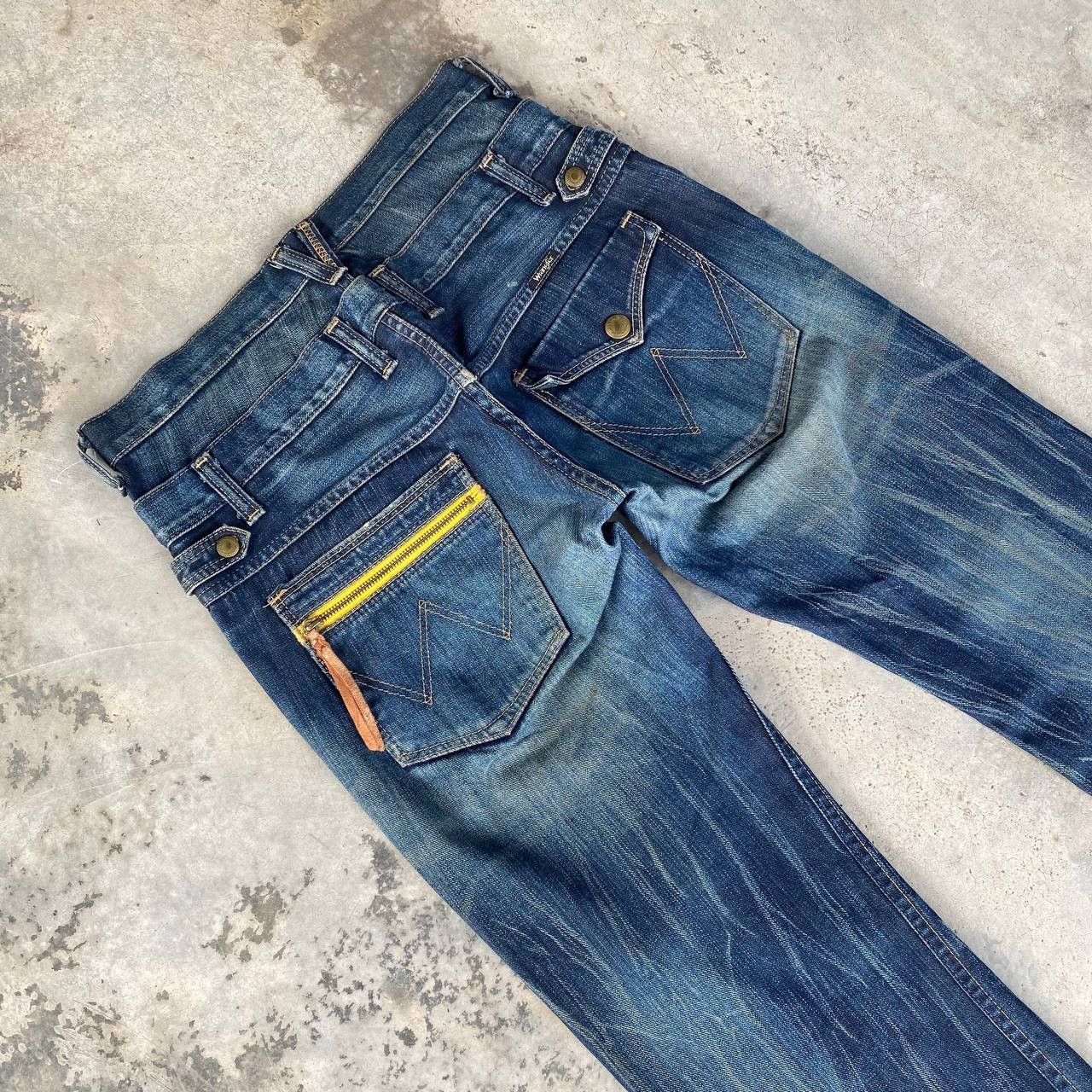 Vintage RARE WRANGLER DOUBLE WAIST RUSTY THUNDERSTORM GHOST CLAWMARK Size US 30 / EU 46 - 8 Thumbnail