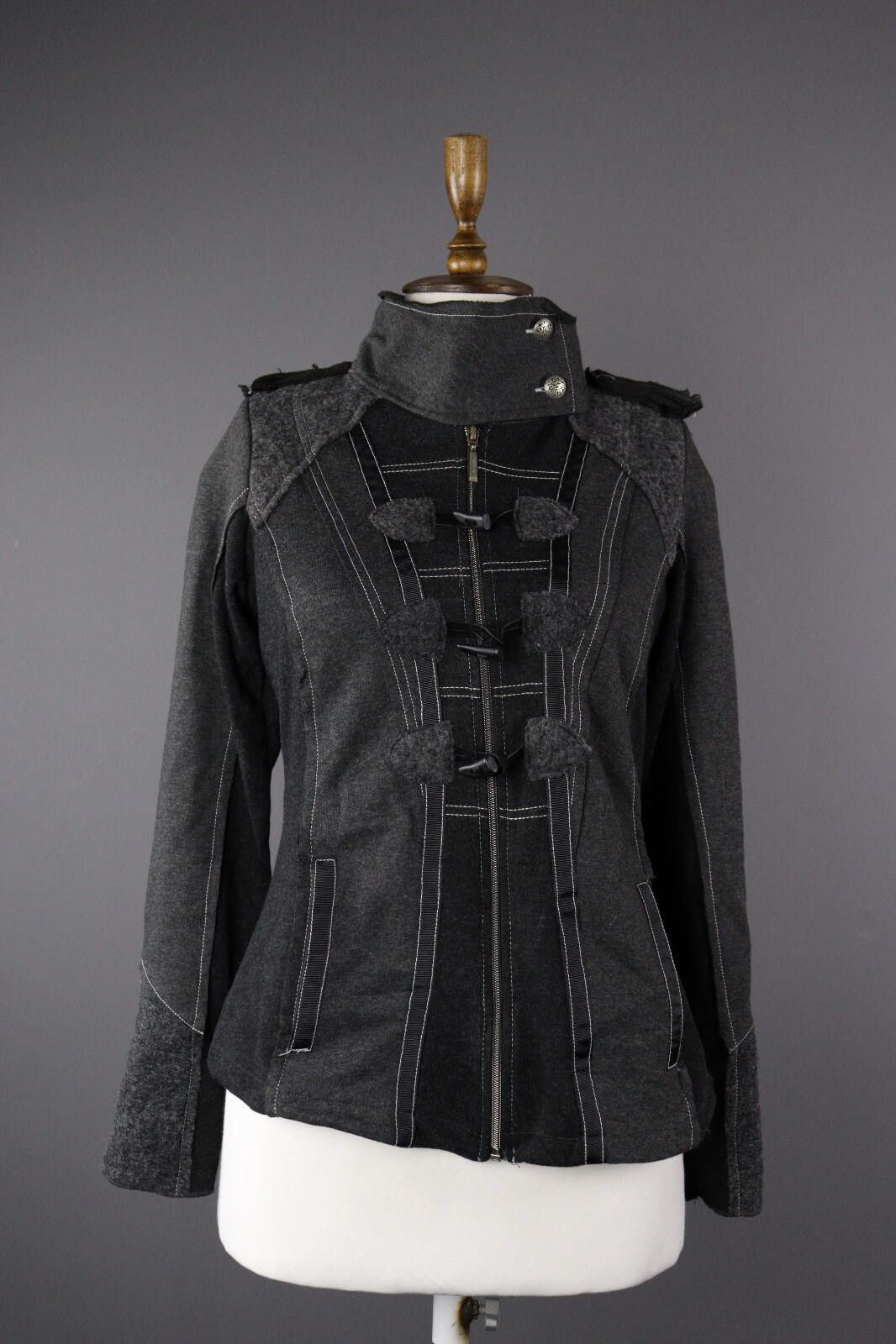 Designer Ladies Tredy Wool Designer Casual Duffle Coat Jacket Size 36 Size M / US 6-8 / IT 42-44 - 1 Thumbnail