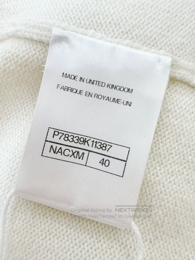 Chanel Chanel 25c yellow wavy lace beige cashmere knitted cardiga Size S / US 4 / IT 40 - 6 Thumbnail