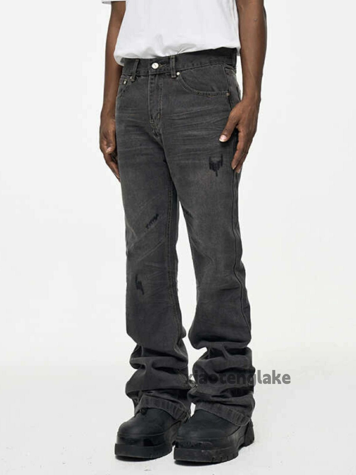Jean × Vintage washed faded punk grunge damaged yuppie jeans Size US 34 / EU 50 - 1 Thumbnail