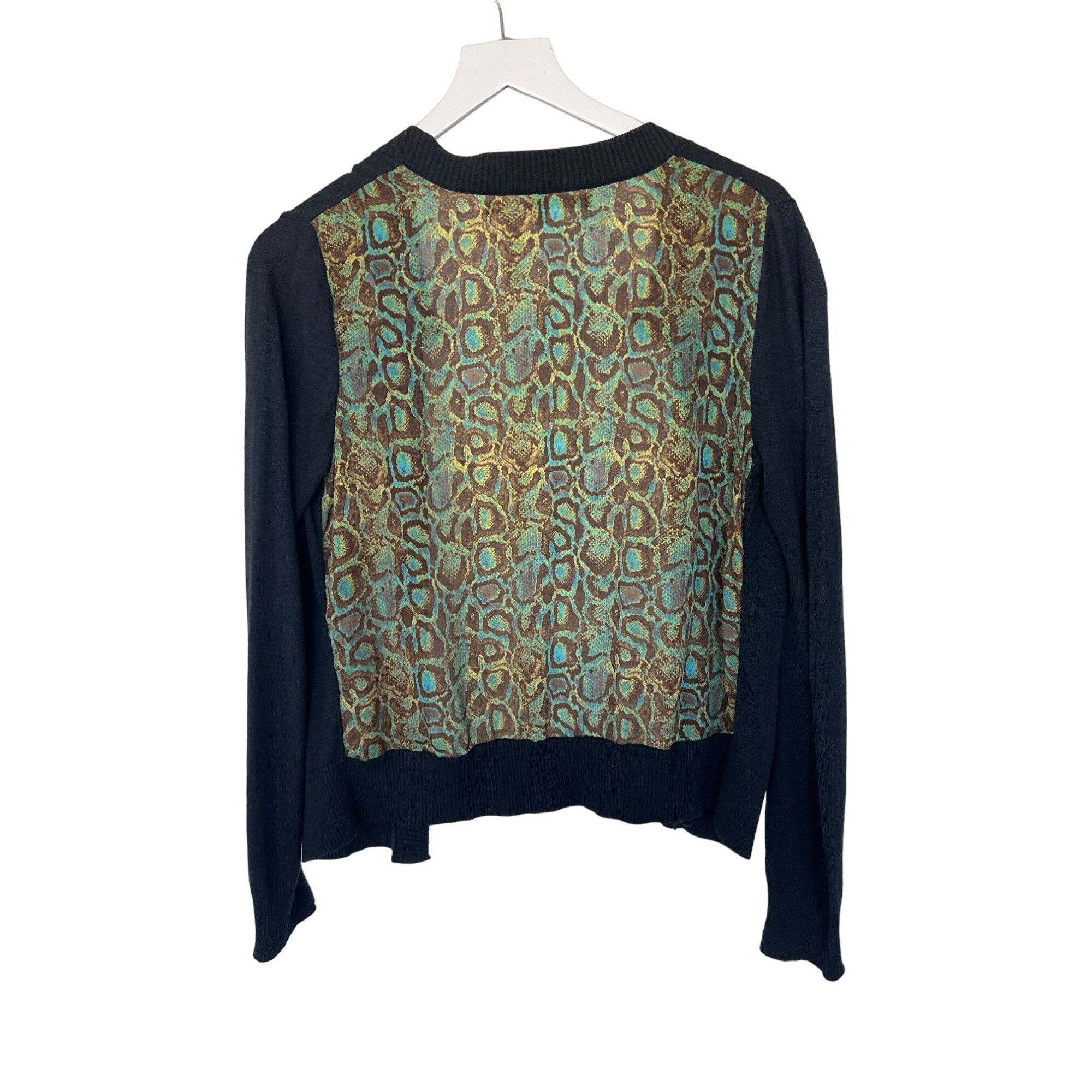 Other Rachel Roy Navy Cardigan With Sheer Snake Print Back Size S / US 4 / IT 40 - 3 Thumbnail