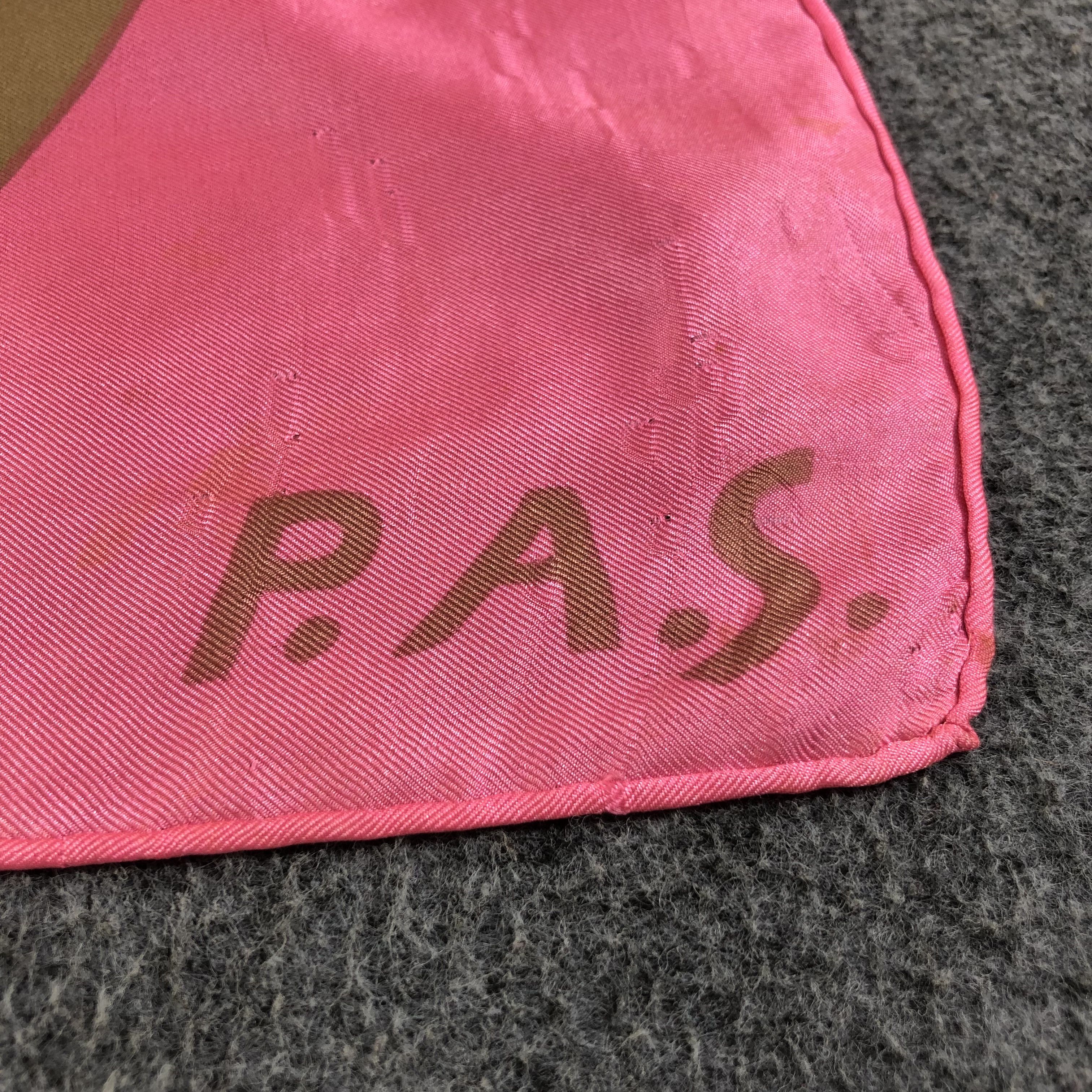 Japanese Brand P.A.S Abstract Hand Rolled Silk Scarf M759 Size ONE SIZE - 3 Thumbnail