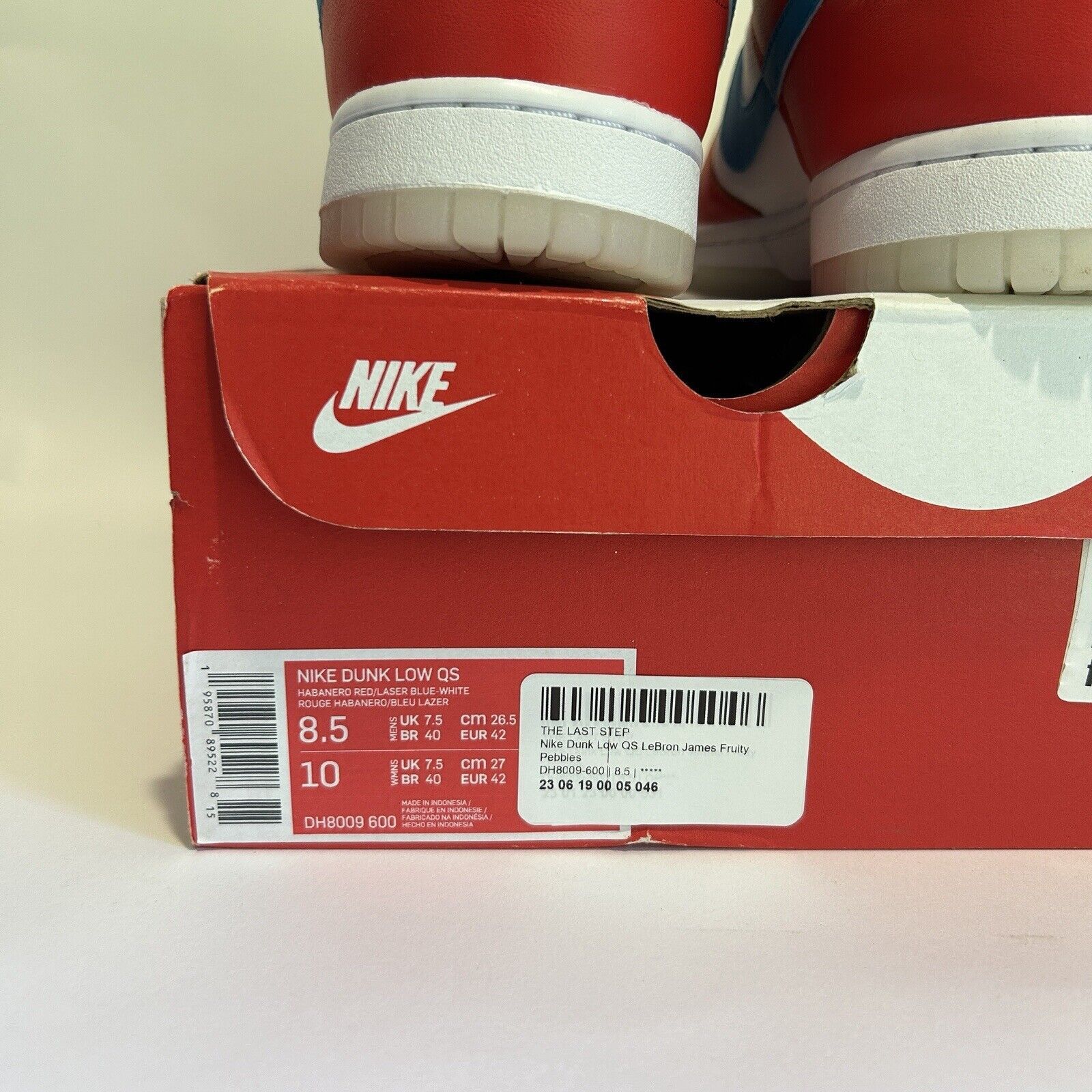 Nike Nike Dunk Low QS LeBron James "Fruity Pebbles/Habanero Red” Size US 8.5 / EU 41-42 - 5 Thumbnail