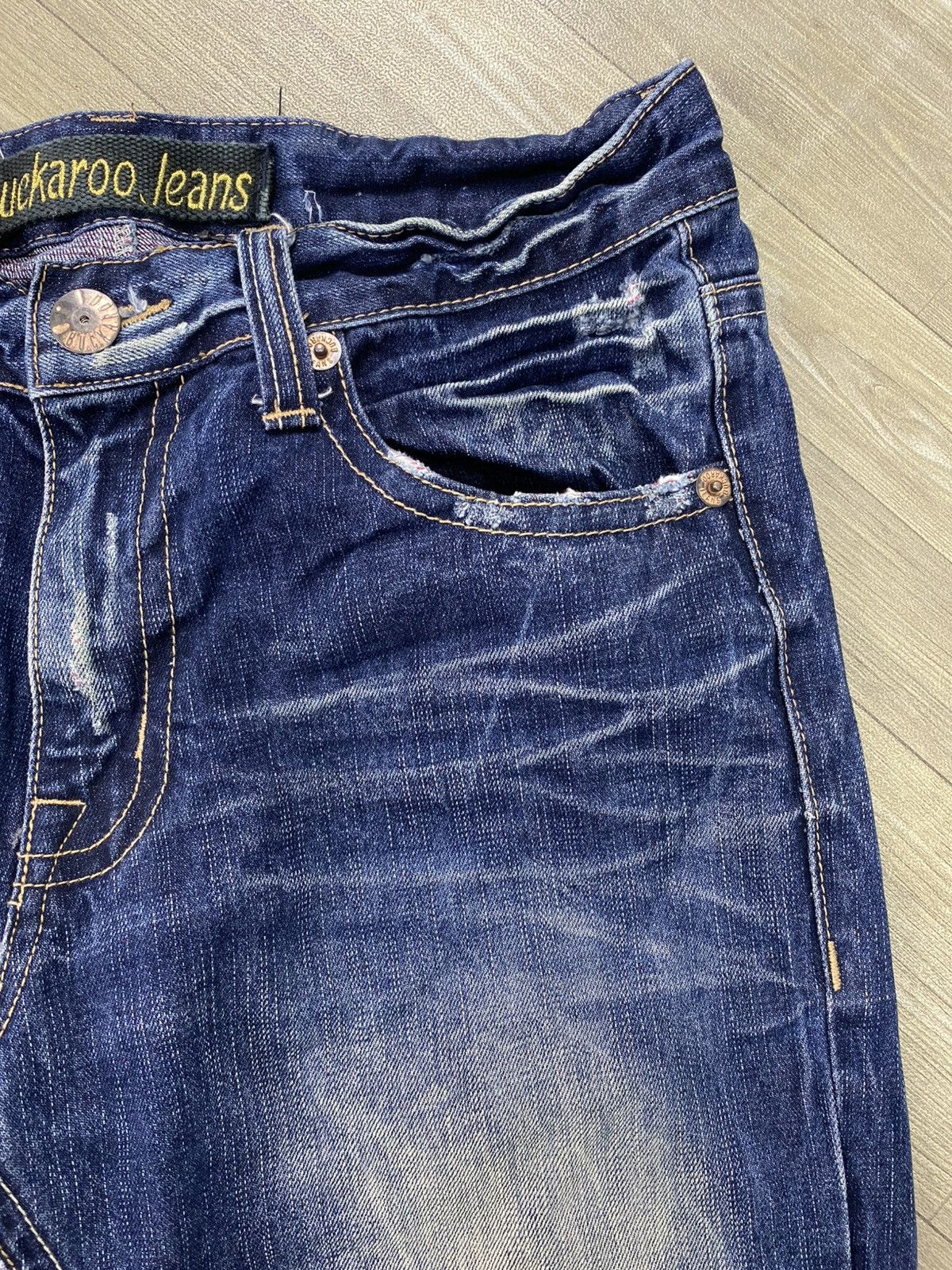 If Six Was Nine 2000s Buckaroo Distressed Faded Kmrii Lgb Punk Style Jeans Size US 34 / EU 50 - 9 Thumbnail