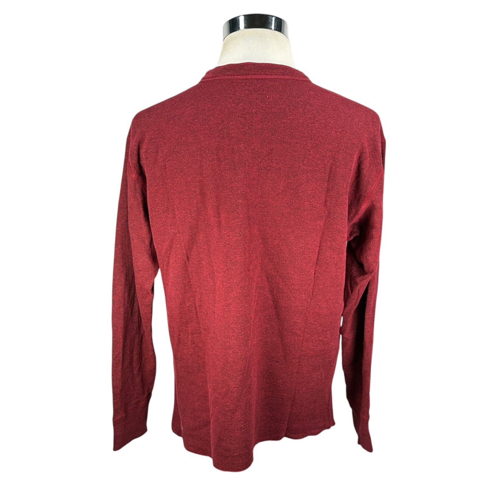 L.L. Bean LL Bean Henley Sweatshirt Men’s Large Maroon Long Sleeve Size US L / EU 52-54 / 3 - 5 Thumbnail